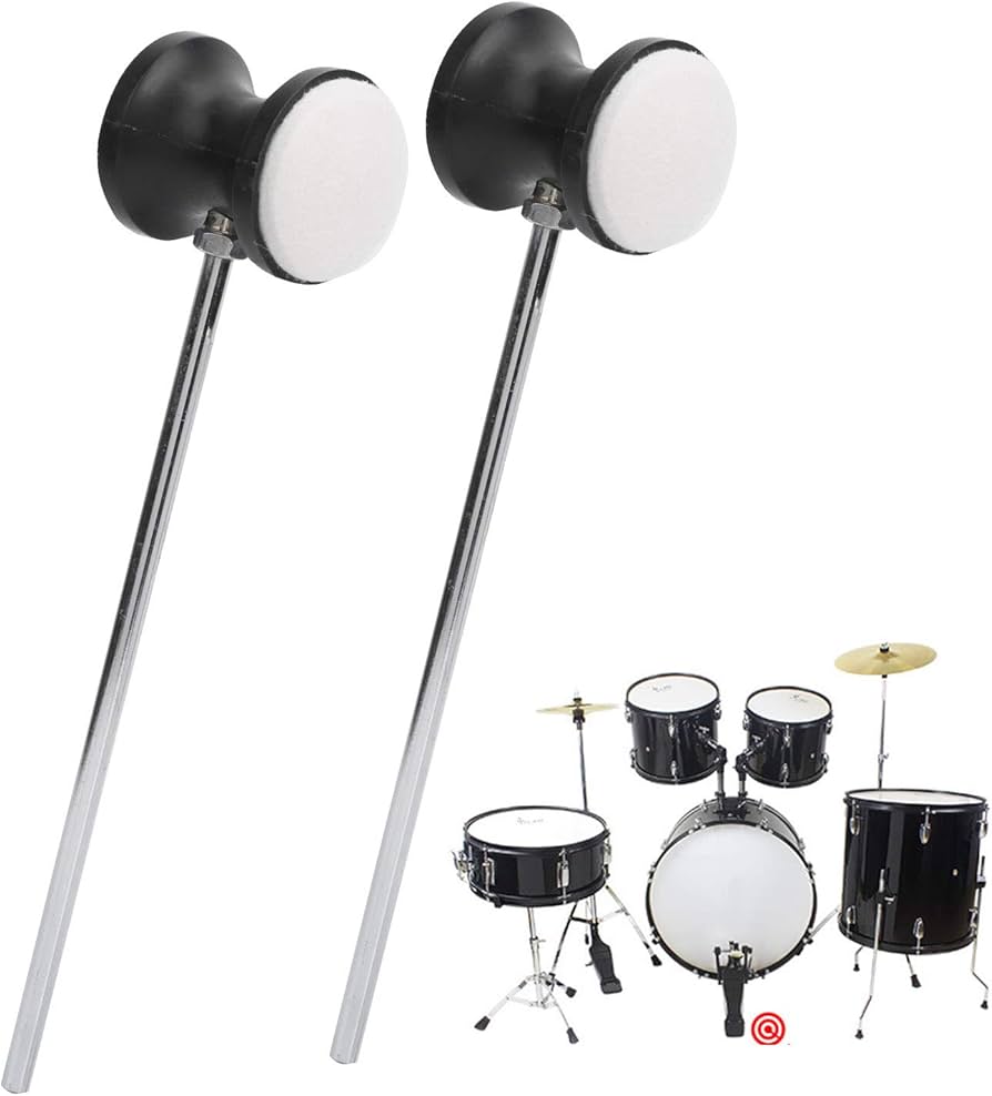 パーカッション・打楽器 Bass drum beater set! Amazon.com: Bass Drum Pedal Beater Wood Mallet 2Pcs Replacement