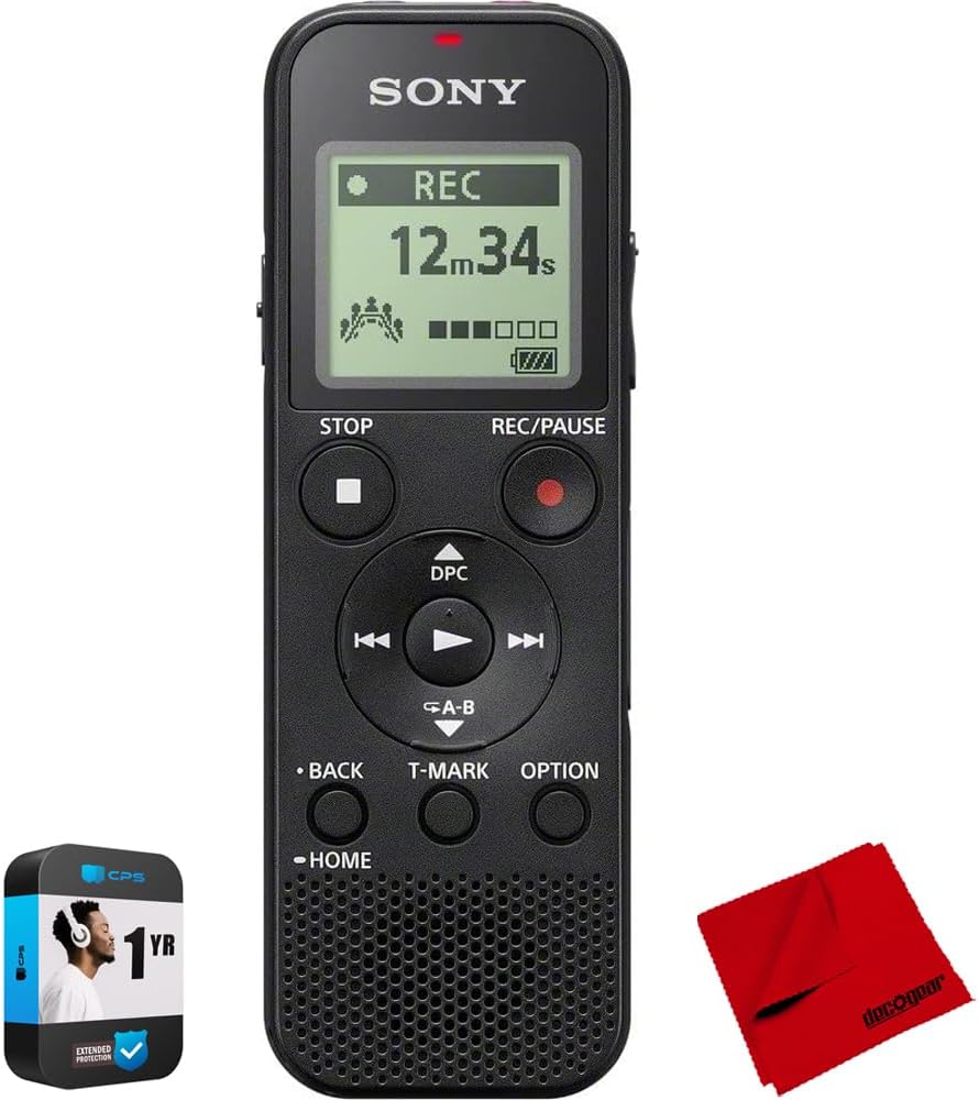 Sony PX370 Digital Voice Recorder with USB Bundle with Deco Photo Microfiber Cleaning Cloth and 1 YR CPS Enhanced Protection Pack Sony PX370 Digital Voice Recorder with USB Bundle with Deco Photo Microfiber Cleaning Cloth and 1 YR CPS Enhanced Protection Pack
