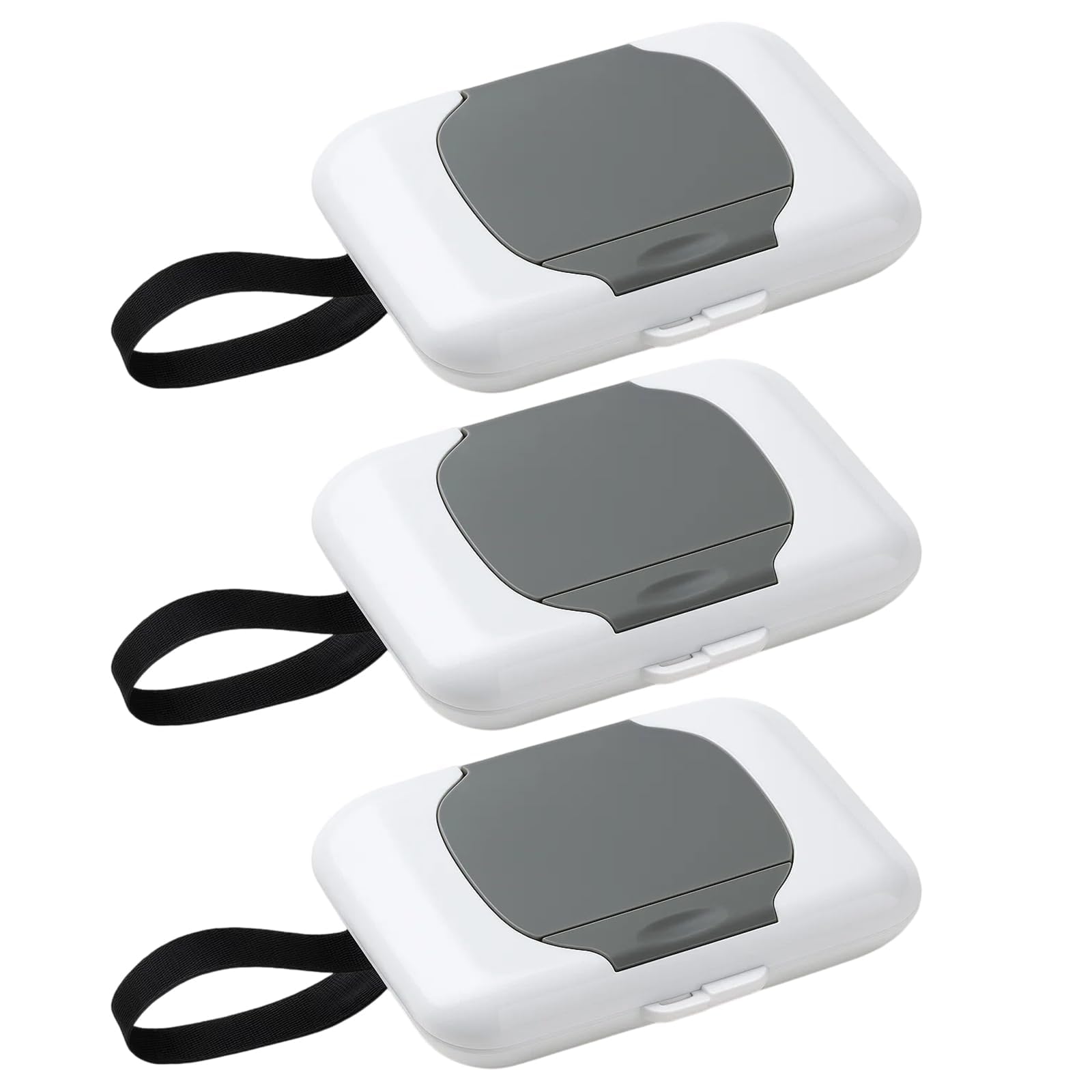3 Wet Baby Wipes Dispenser Box, Baby Wipes Dispenser for Travel and Outdoor Use Reusable Wipes Holder with Secure Lid