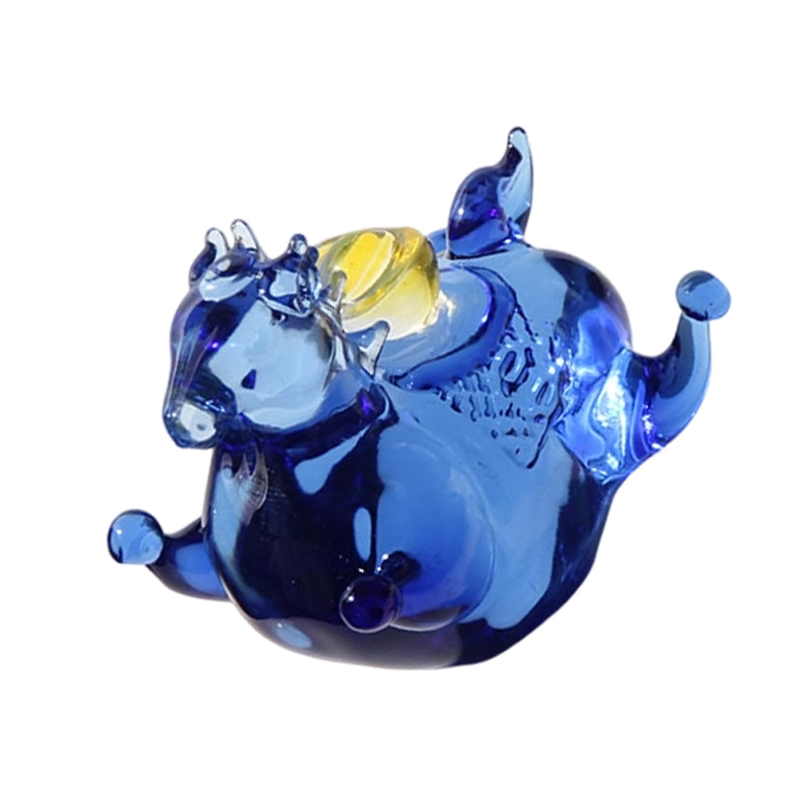 LUCKGONI Glass Horse Figurines Hand-Carved Horse Statues Fengshui Ornament Collectible Figurines for Home Offices Decorations