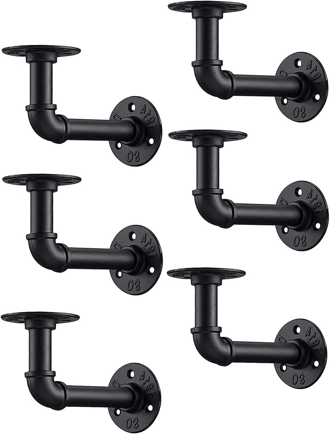 Industrial Pipe Shelf Bracket,Heavy Duty Wall Mounted Shelving Brackets Vintage Metal Support