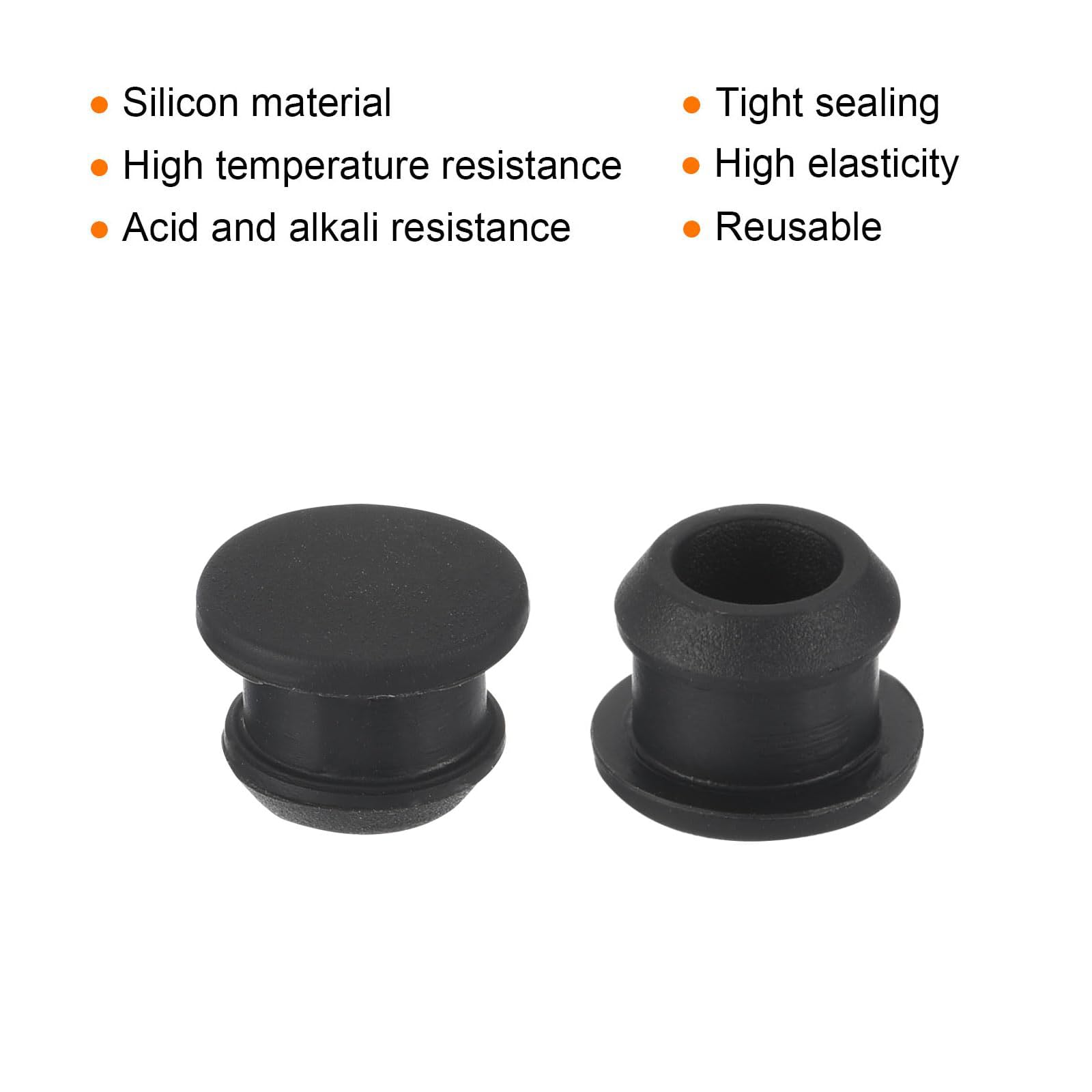 TA-VIGOR 10Pcs Silicone Snap in Locking Hole Plugs, 10.5mm Diameter Hole Stoppers - Image 3
