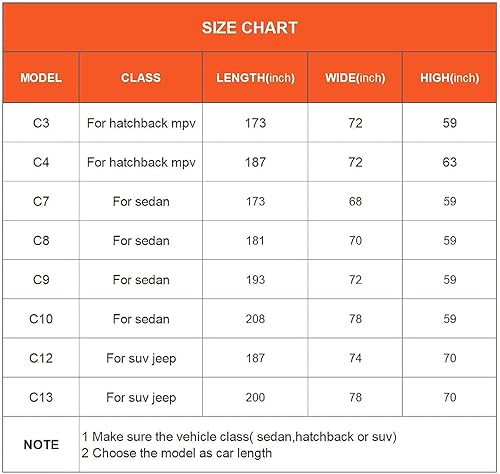 Miniatura 8 de Kayme - Funda impermeable para coche para coche y coche con correas a prueba de viento