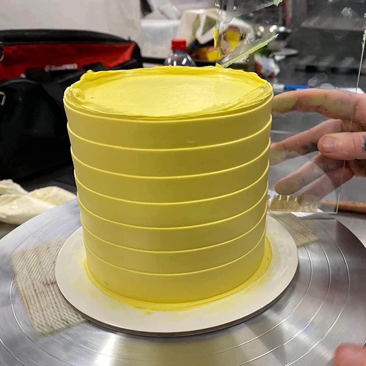 6 piezas de acrílico transparente para decoración de pasteles, peine para decoración de pasteles, cortador de pastelería