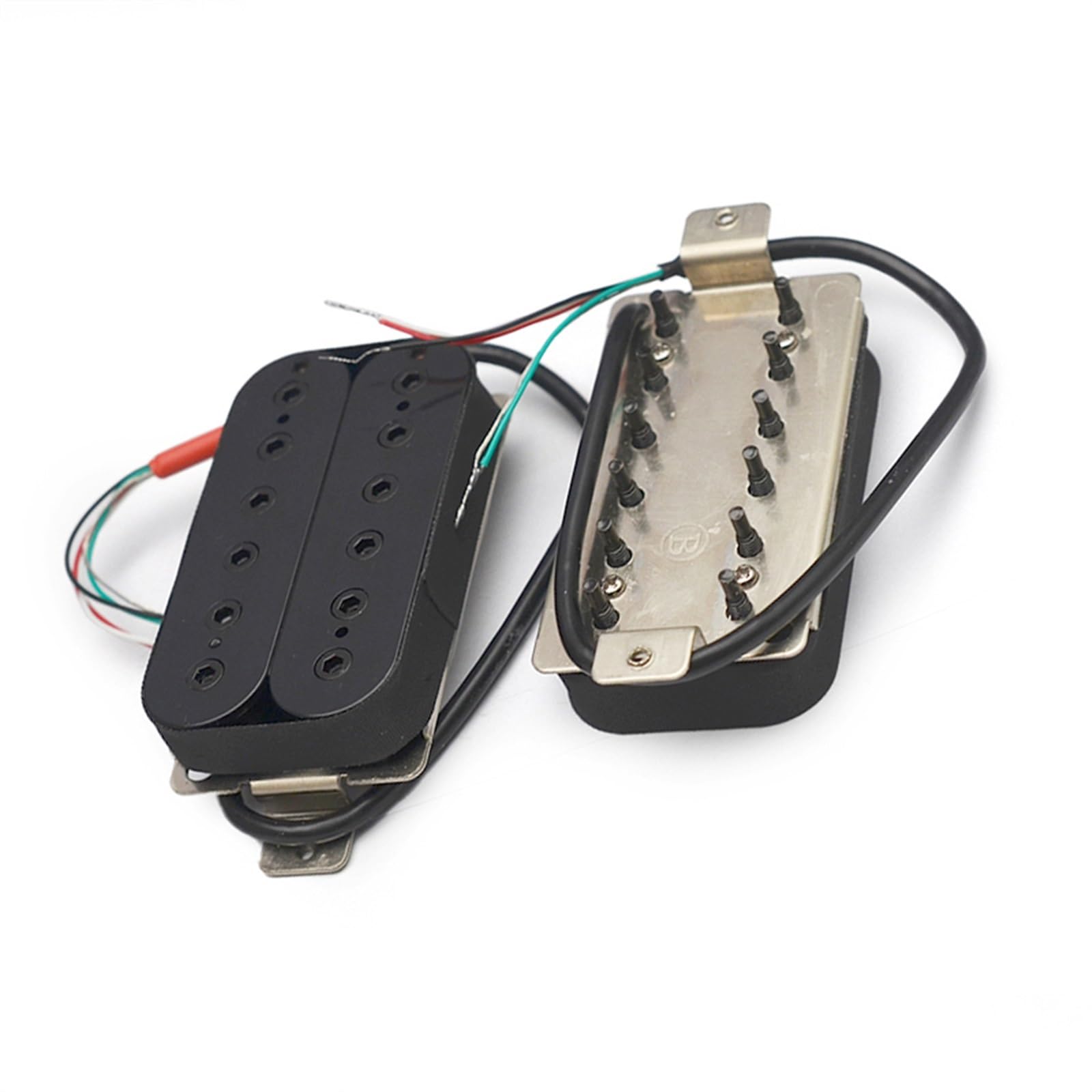 Pastilla Humbucker, Pastilla De Puente De Guitarra Eléctrica De Doble Bobina, Piezas De Guitarra Negras, Sonido Cálido, Negro pastilla de guitarra clasica (Color : 1 Set)