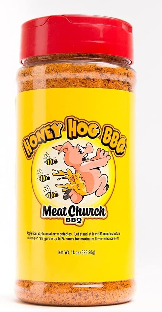 Meat Church BBQ Rub Combo: Two Bottles of Honey Hog (14 oz) BBQ Rub and Seasoning for Meat and Vegetables, Gluten Free, Total of 28 Ounces - Image 2