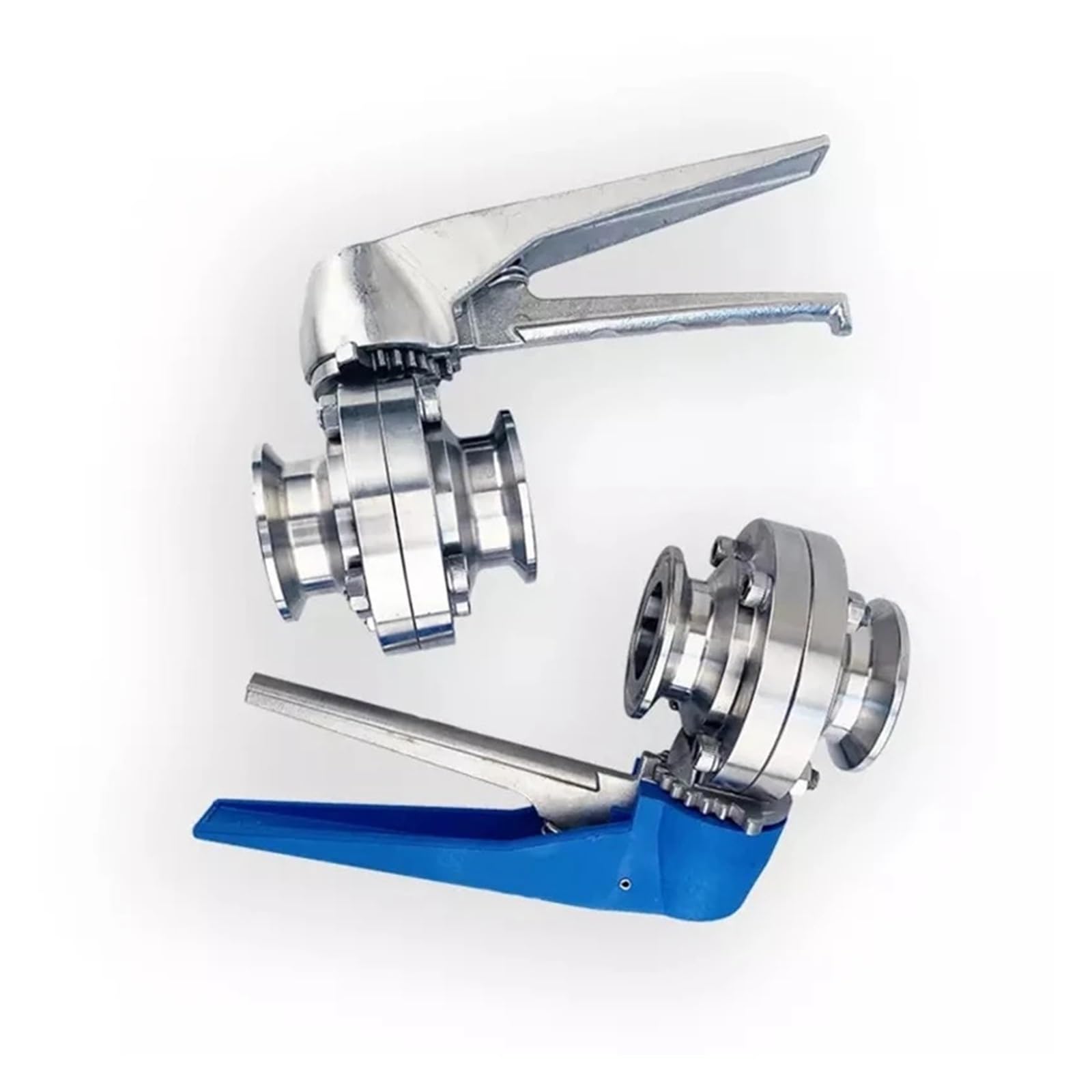 Vanne papillon sanitaire SUS 304 durable de 25mm avec raccordement Tri-Clamp de haute précision