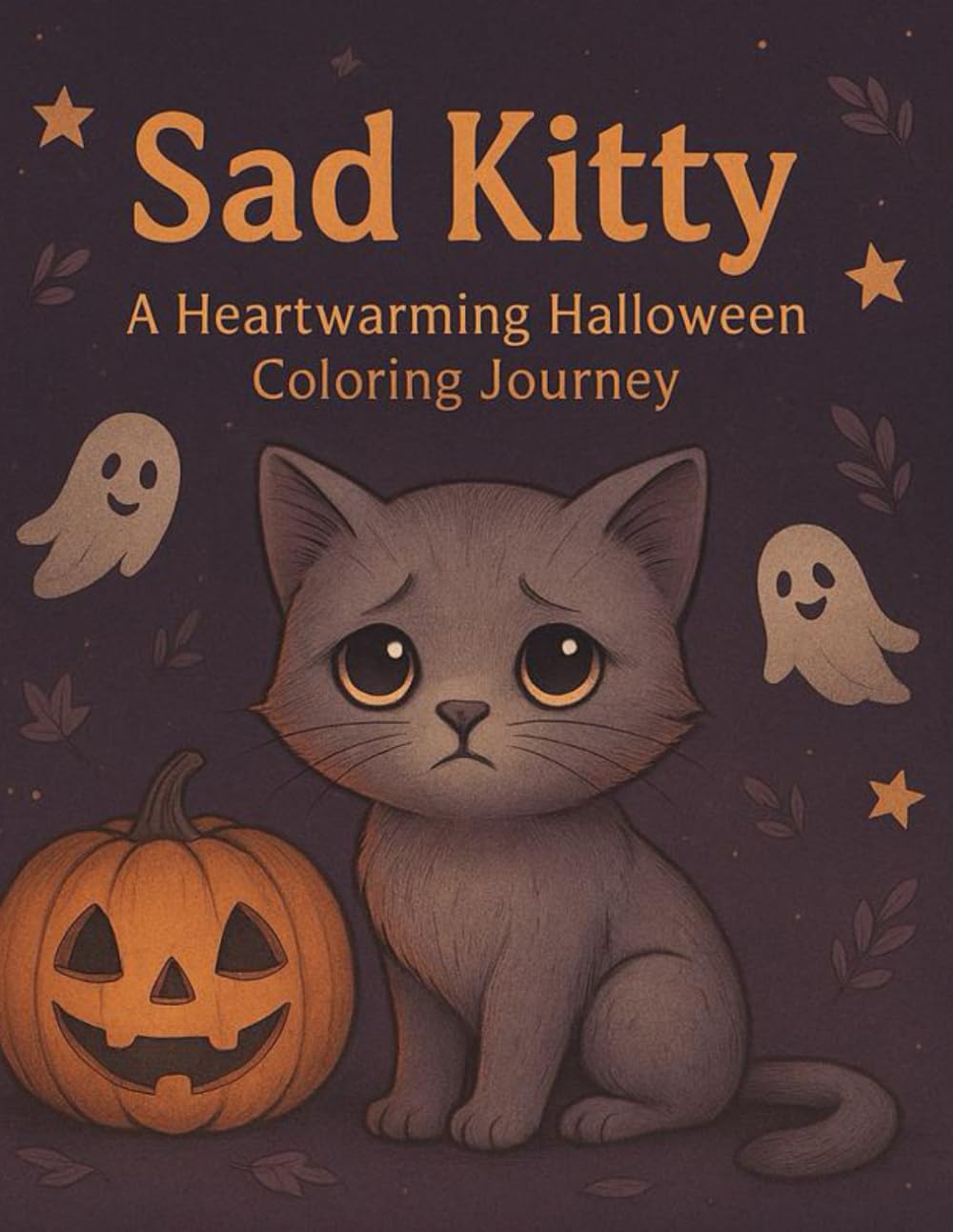 Sad Kitty: A Heartwarming Halloween Coloring Journey: Color the Story of a Little Sad Cat and His Halloween Adventure