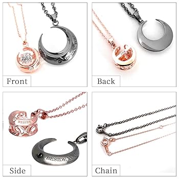 ヘアアクセサリー Moon Amazon | [クローストゥーミー] テディベア付き ペアネックレス