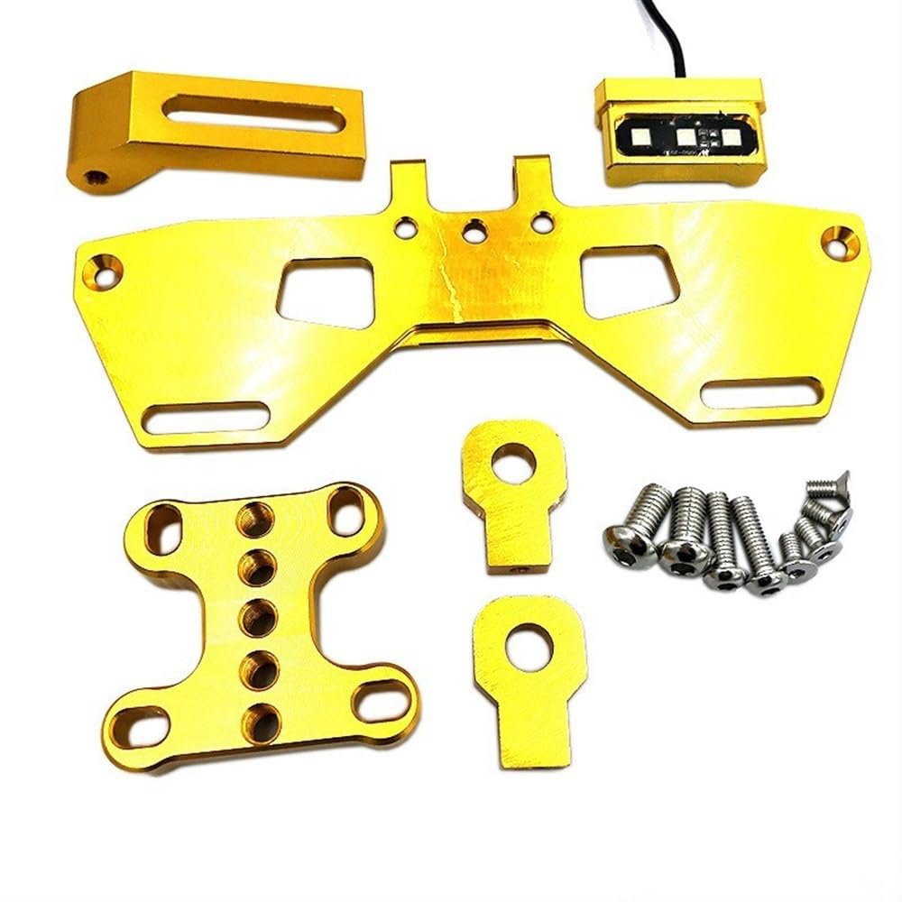 DDGBERFP For Yamaha R15 V3 Motorcycle License Plate Holder Tail Tidy Mudguard Eliminator(Gold)
