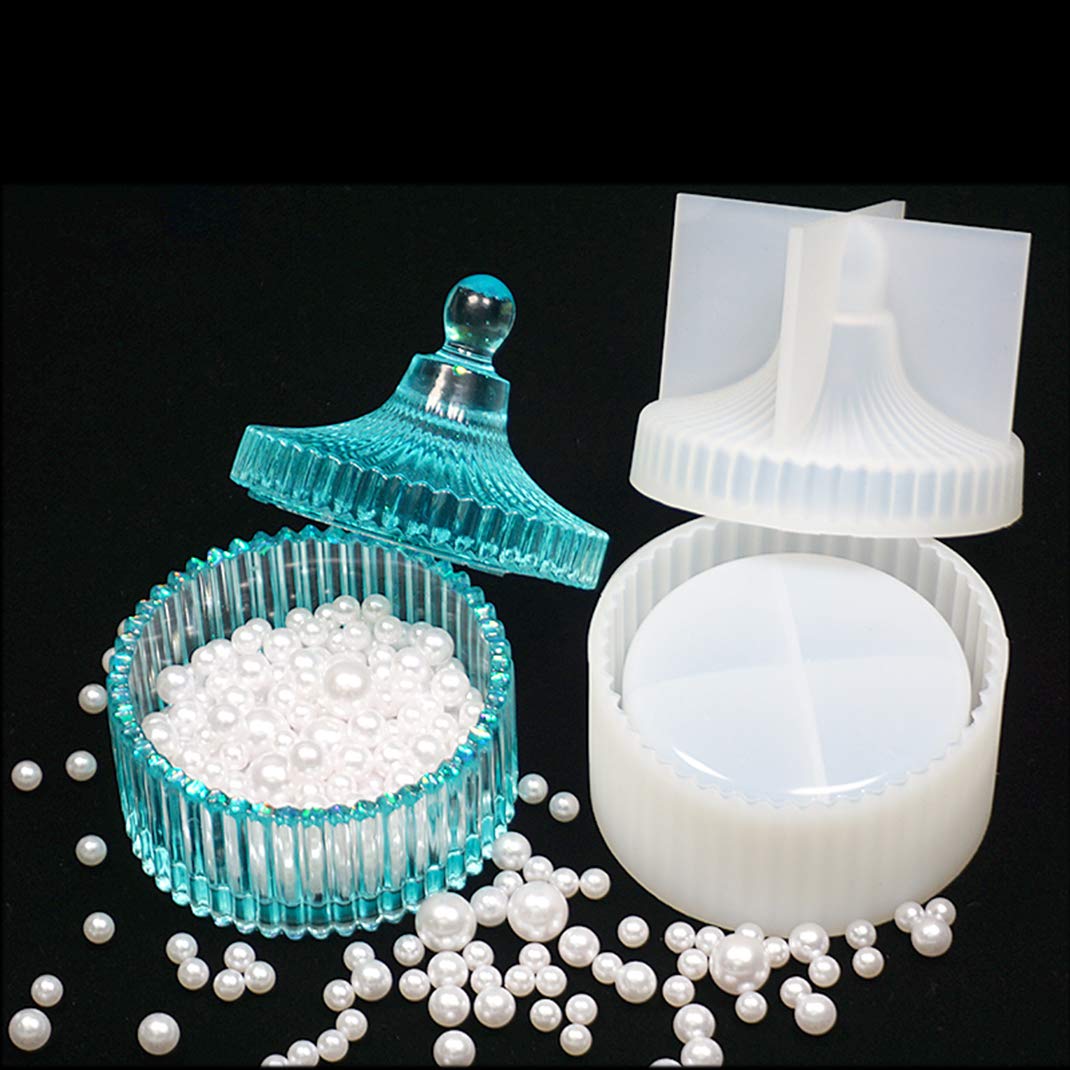ISuperb Stampi In Silicone Per Resina – Set Scatola Portagioelli Fai Da Te – Stampo Per Contenitore Con Coperchio, Multiuso