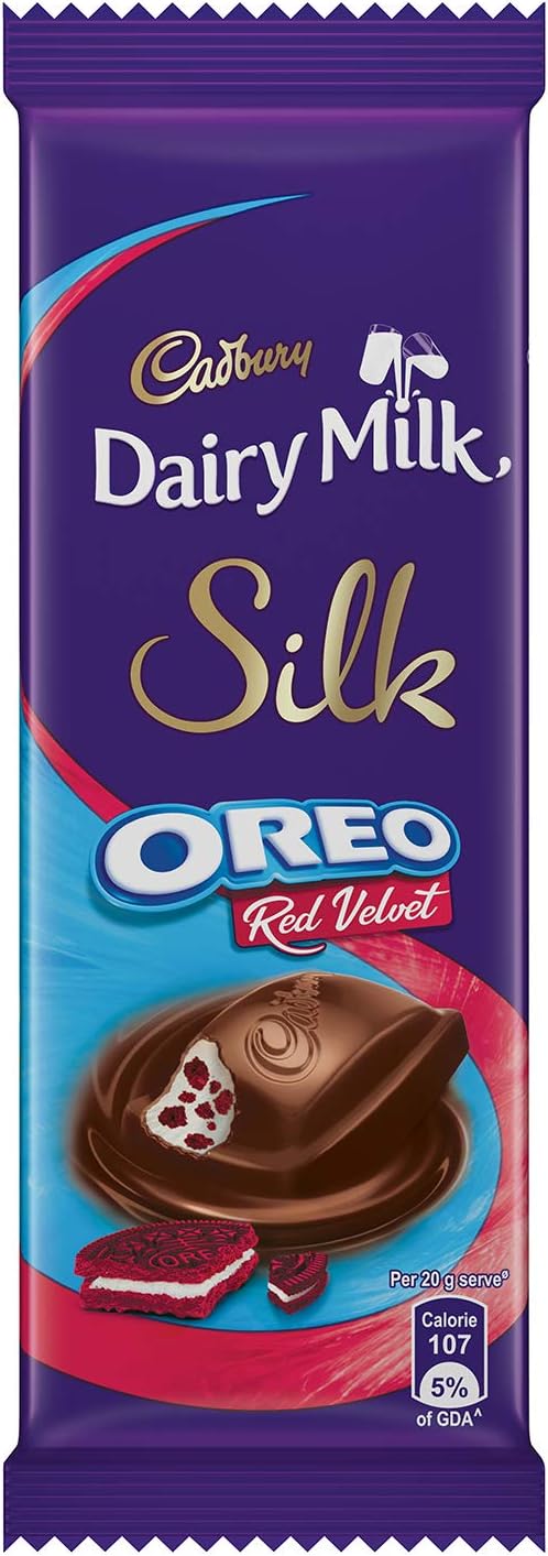Cadbury Dairy Milk Silk Oreo Red Velvet Chocolate Bar, 60g