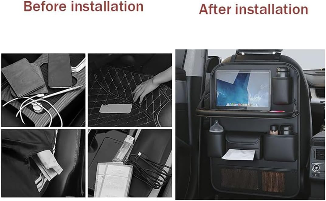 Organizer per sedile posteriore dell'auto, borsa portaoggetti universale per sedili posteriori, accessorio per auto di facile accesso, ideale per organizzare giocattoli, snack e oggetti essenziali