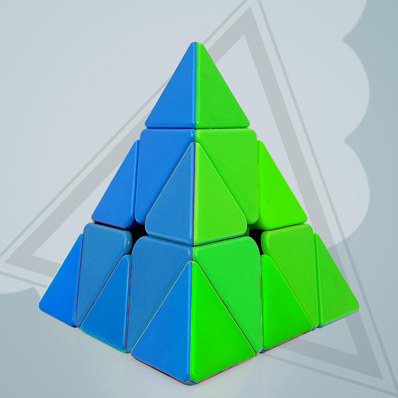 NHR Triangle 3x3 Speed Sticker Less Magic Puzzle Triangle Game Toy for Kids (3+ Years, Multicolor)