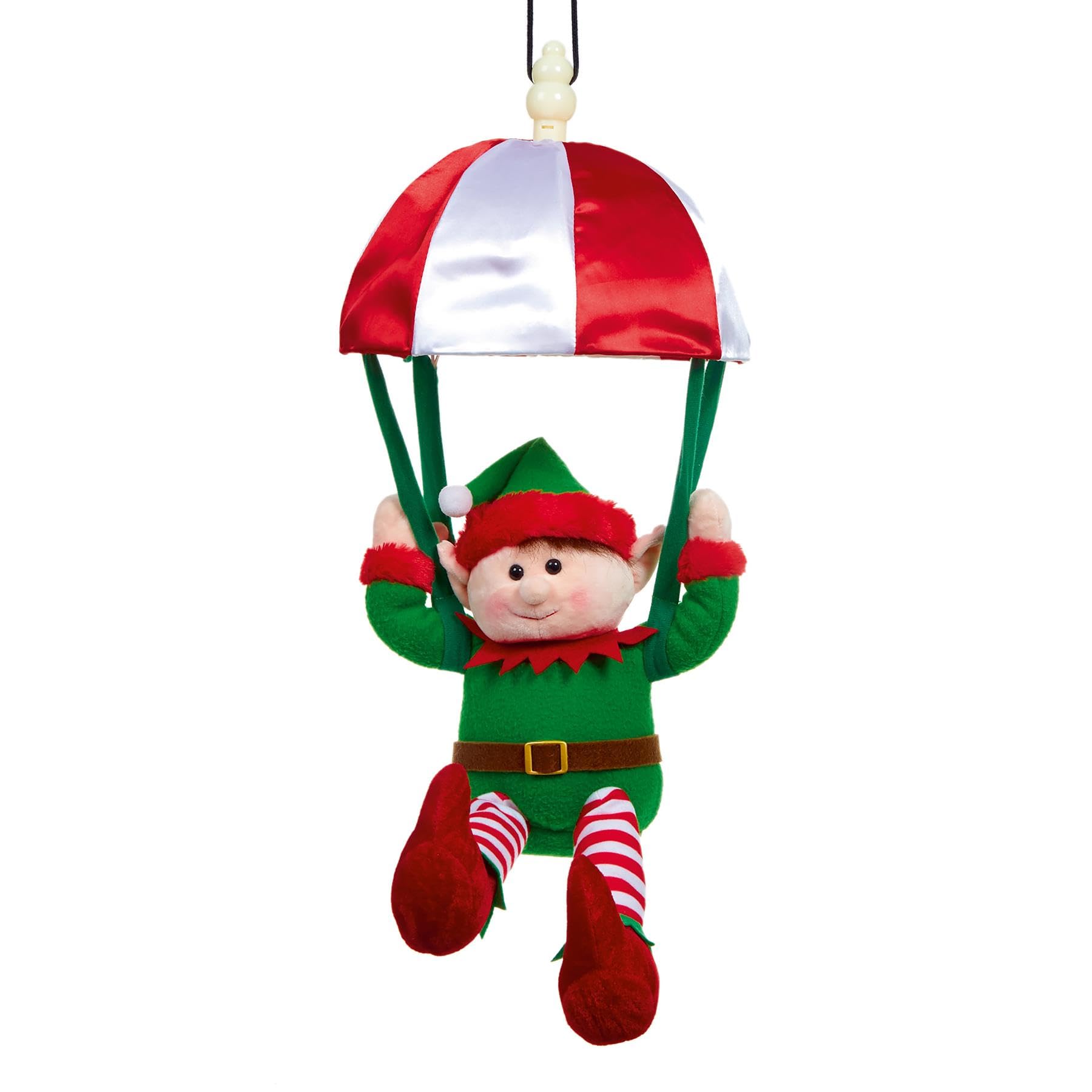 Raraion Premier - Battery Operated Musical Kicking Leg Parachute Elf, 40cm