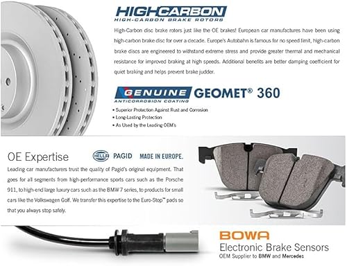 Miniatura 4 de Power Stop ESK847 Euro-Stop kit de frenos traseros