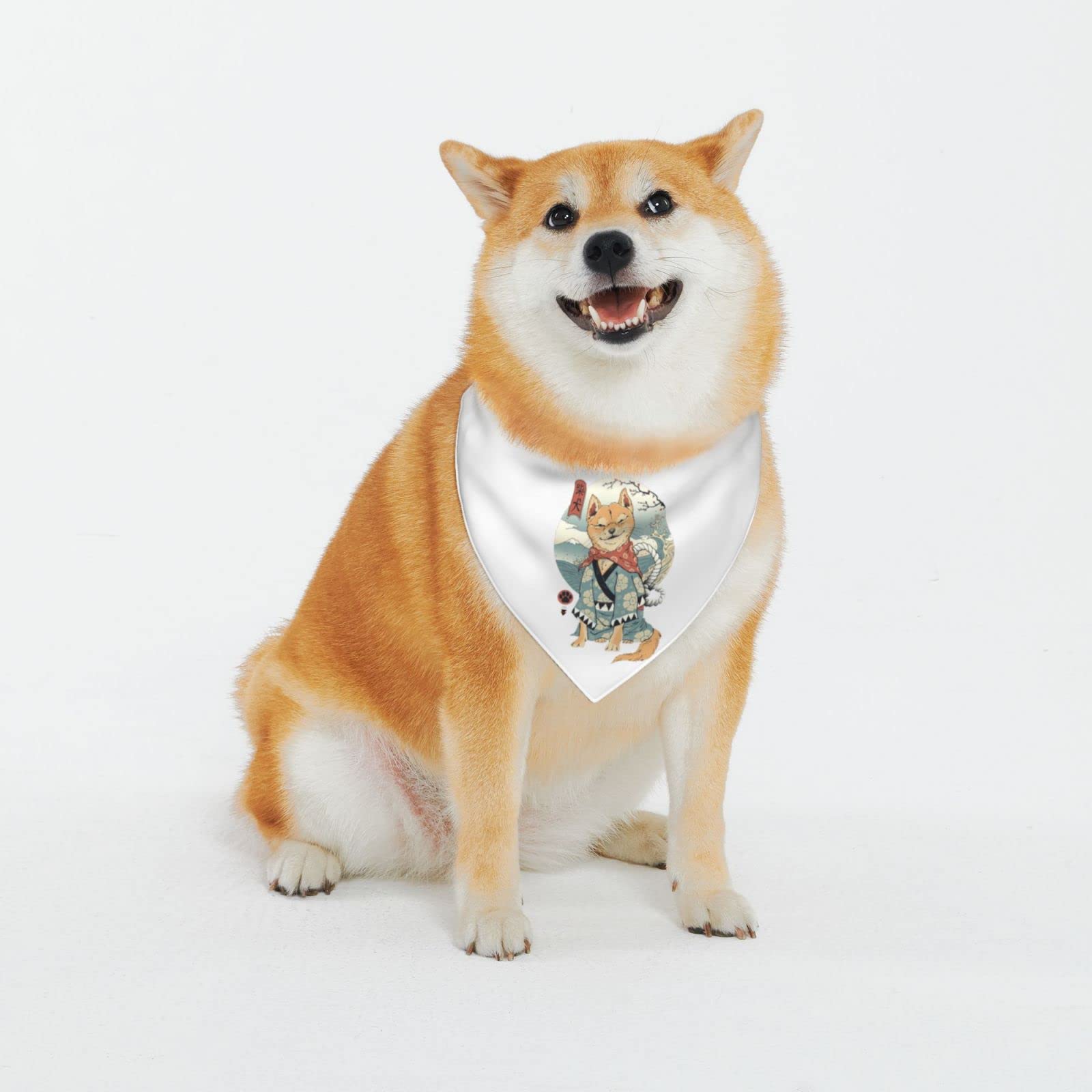 ハンドメイド　犬　リバーシブルスタイ　バンダナ　兜　端午の節句　柴犬柄　龍和柄 ハンドメイド犬リバーシブルスタイバンダナ兜端午の節句柴犬柄龍和柄