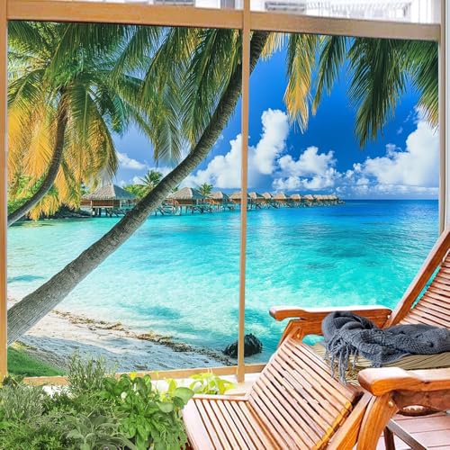 Película decorativa para ventana con diseño marino azul moderno miniatura 4