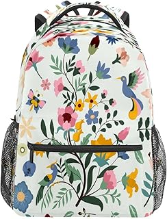Mochila escolar para meninos e meninas mochila colorida floral design estudante bolsa para livros para meninos meninas leve durável médio ensino médio ensino médio bolsa para viagem caminhada acampamento mochila, Multicolorido, One Size, Clássico