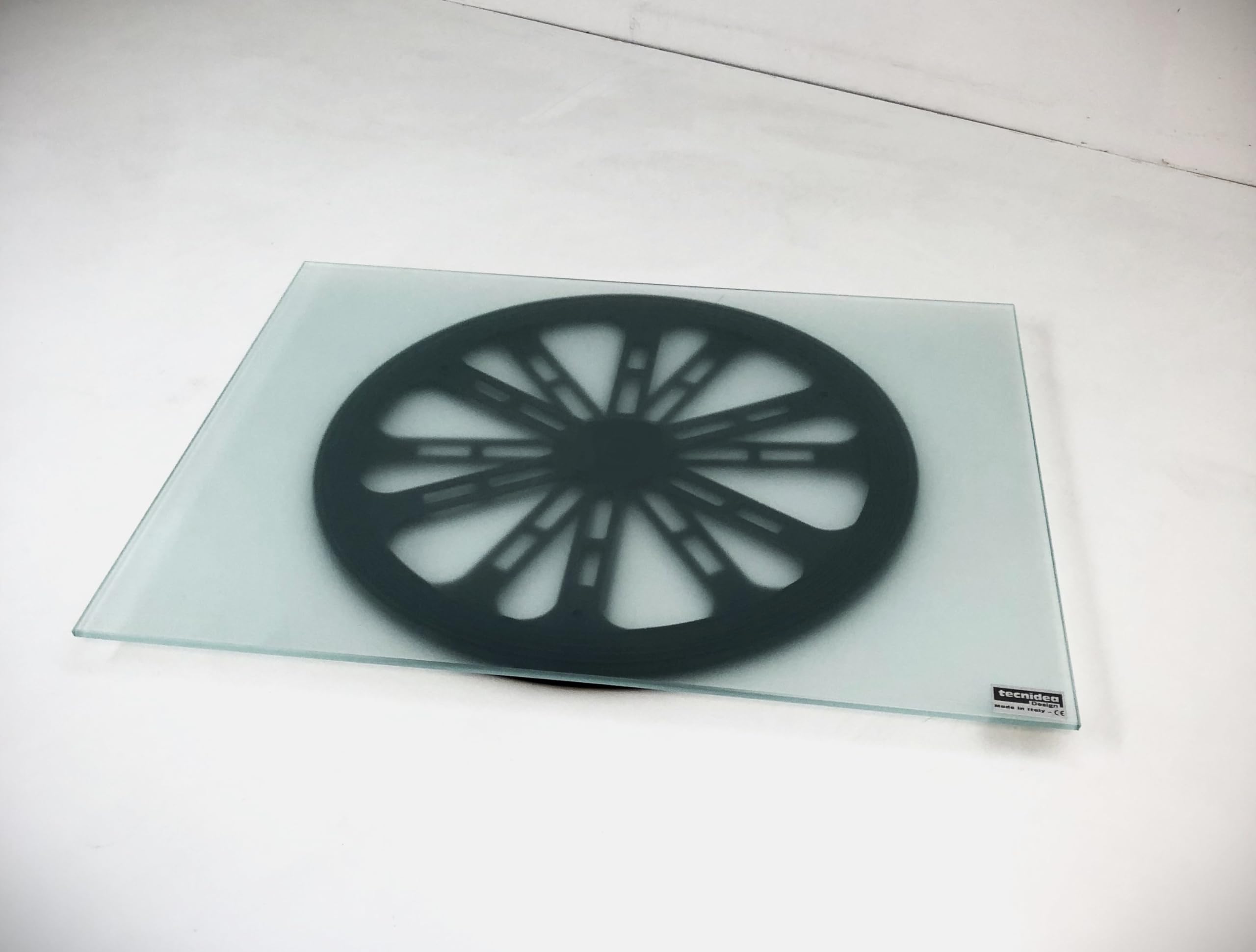 Base tv girevole, supporto per tv in vetro temperato satinato - dimensioni cm 44x33-GK44