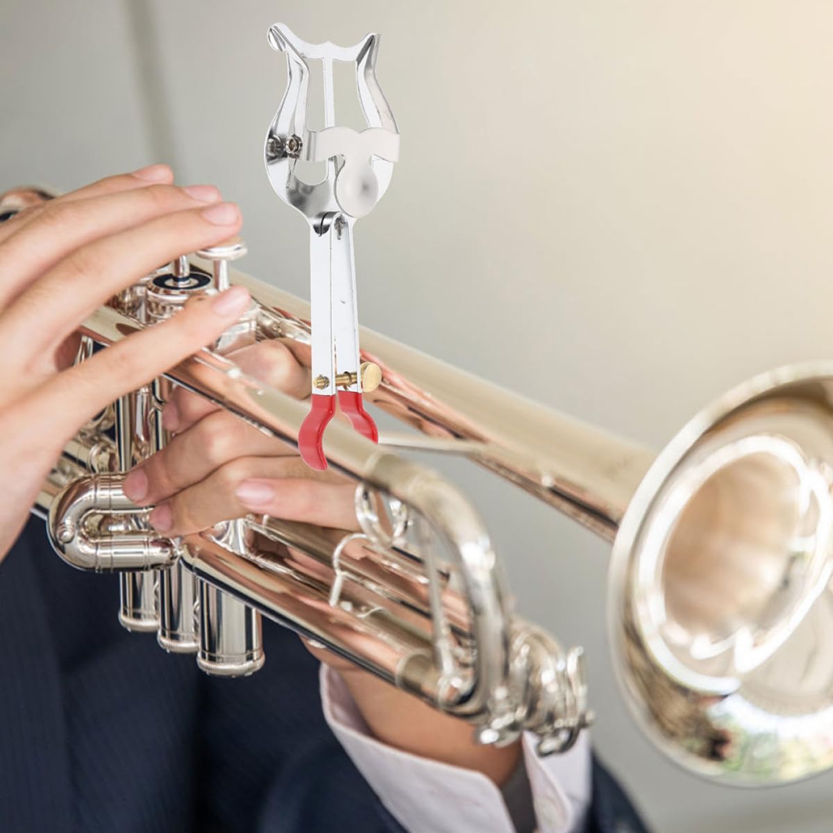 2 Pezzi Lira da Marcia per Clarinetto in Ferro Argento, Leggera e Facile da Trasportare, Morsetto per Spartiti, Accessorio Musicale per Concerti