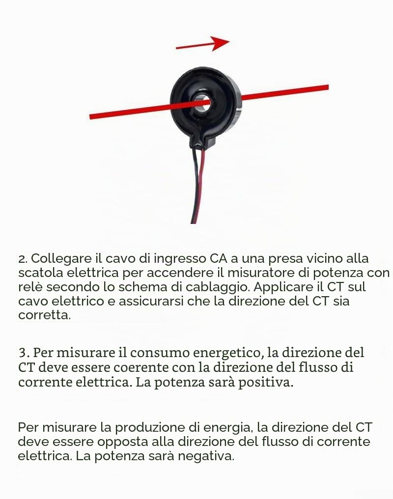 per Smart Life WIFI trifase a quattro fili contatore di elettricità, monitor di potenza SP361-R con relè misurazione bidirezionale dell'energia solare, contatore di elettricità fotovoltaico (80A)