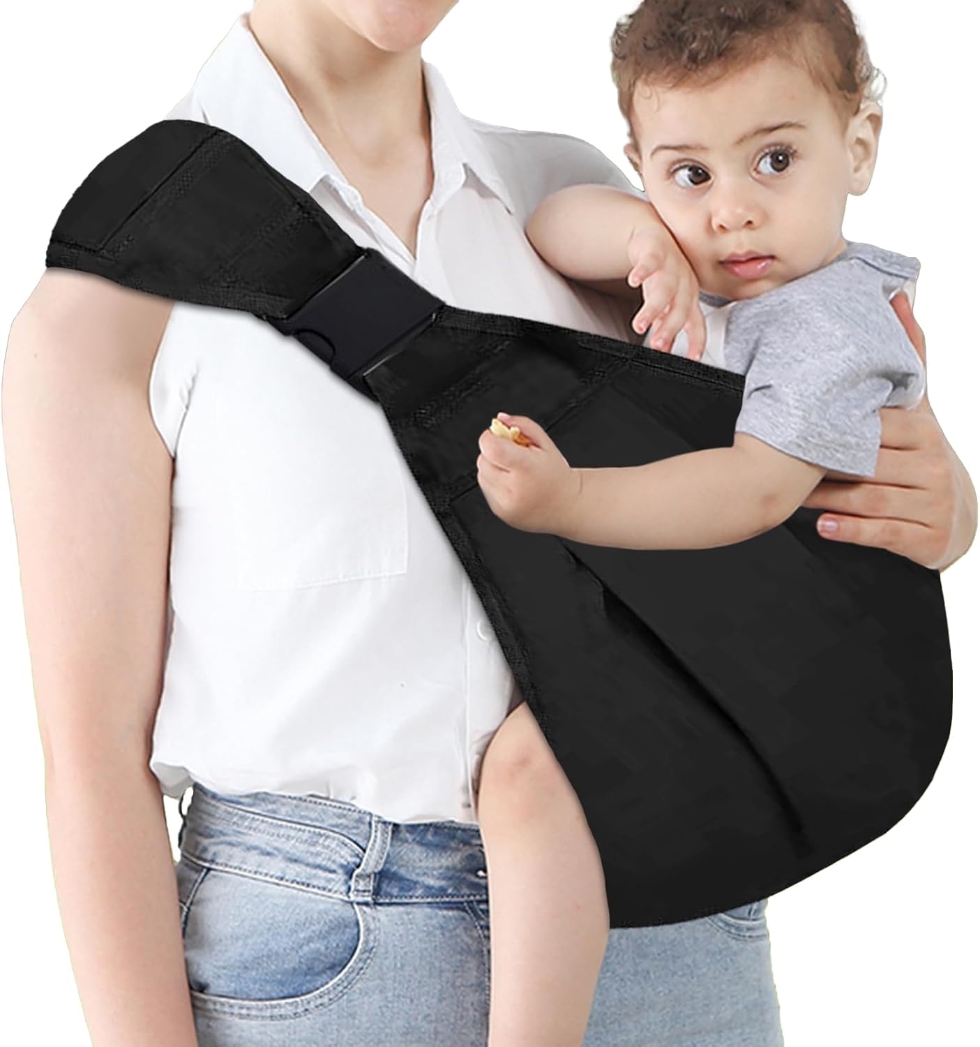 Toddler Carrier with Adjustable Sling (135-161cm) Cotton Baby Sling Carrier for Newborn to 36 Months 20kg Ergonomic Backpack with Wide Shoulder Straps & Climbing-Grade Buckles
