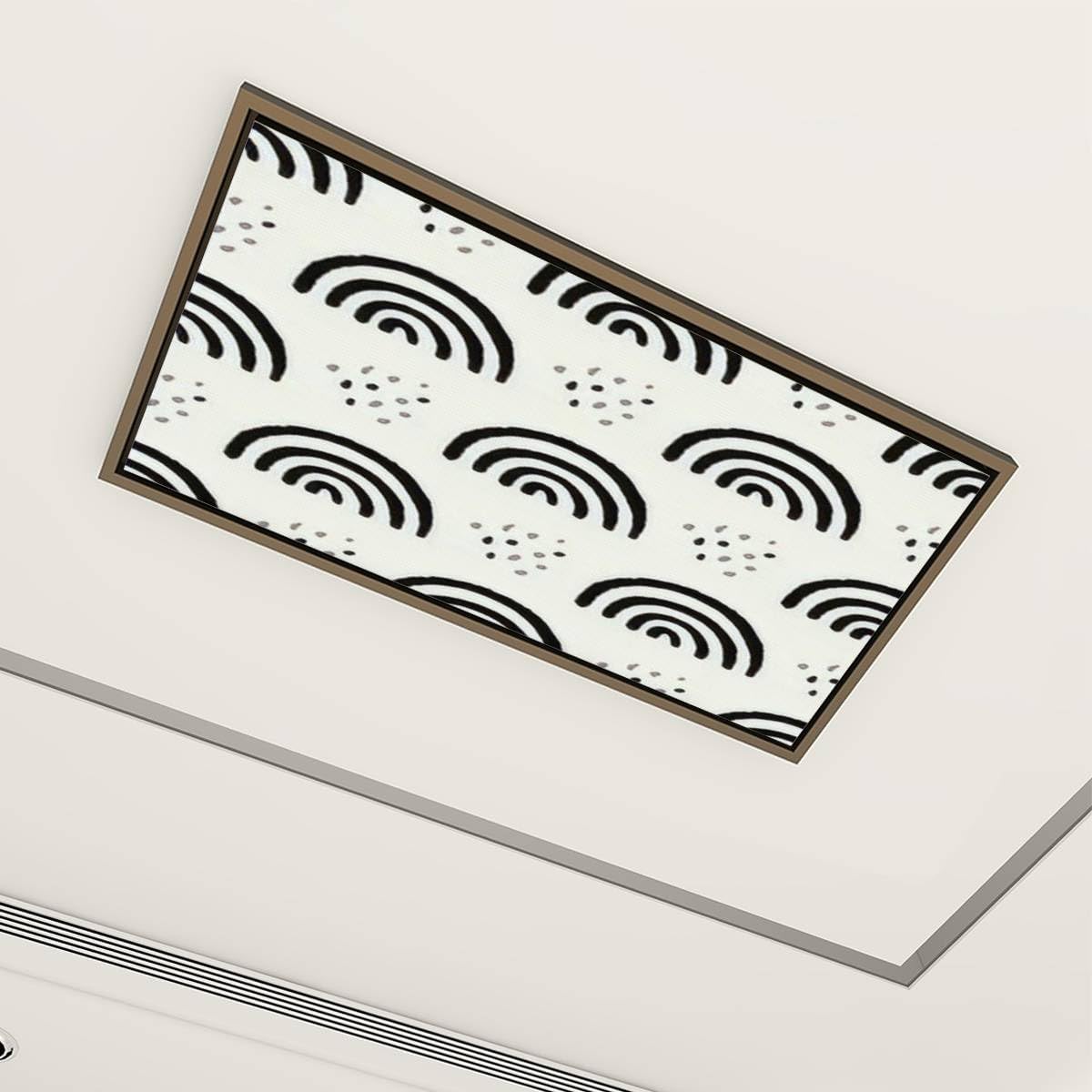 Decorative Fluorescent Light Covers for Ceiling Lights 4 Packs seamless