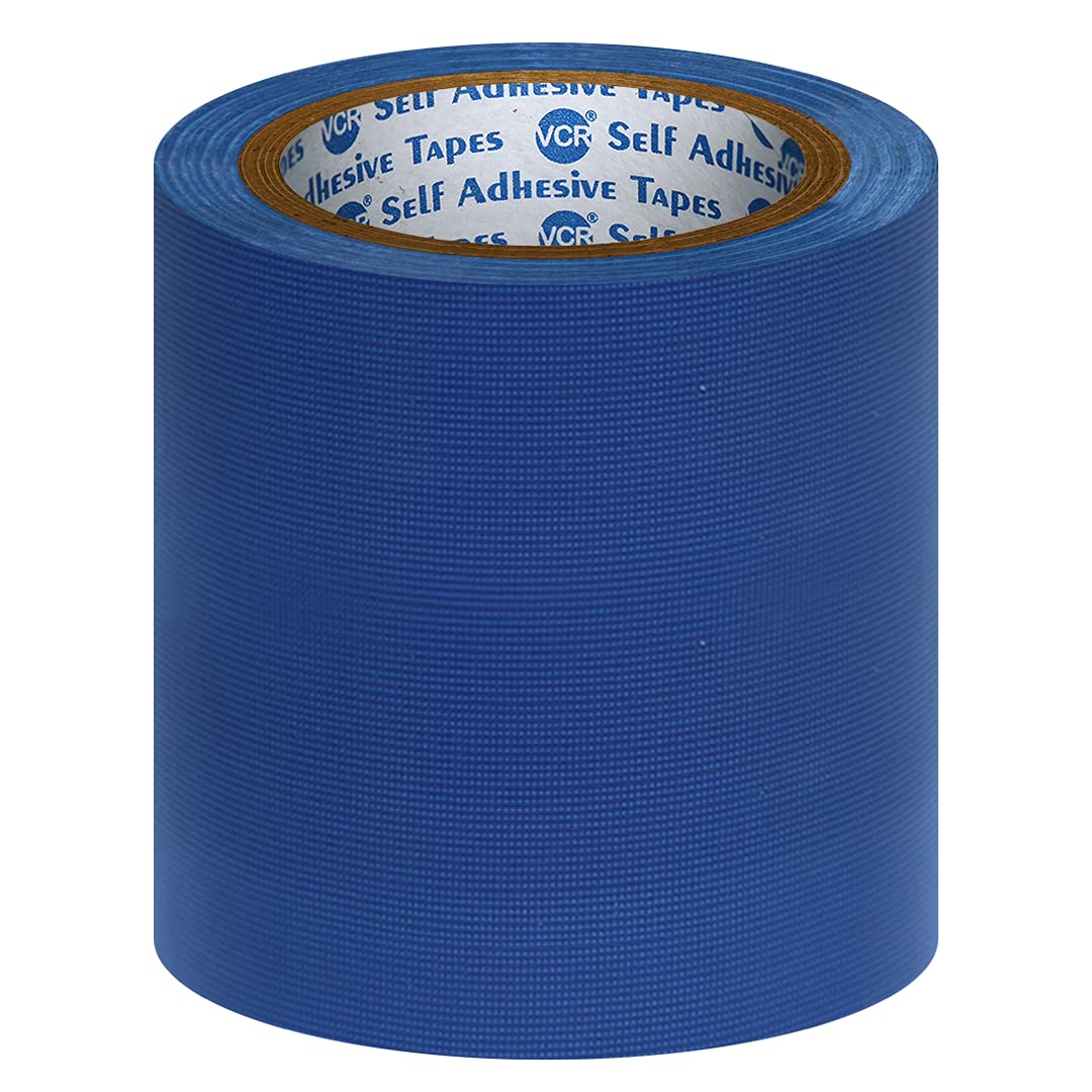 VCR Blue Duct Tape - 16 Meters in Length 144mm / 6" Width - 1 Roll Per Pack - Strong Book Binding Tape - Waterproof Heavy Duty Duct Tape