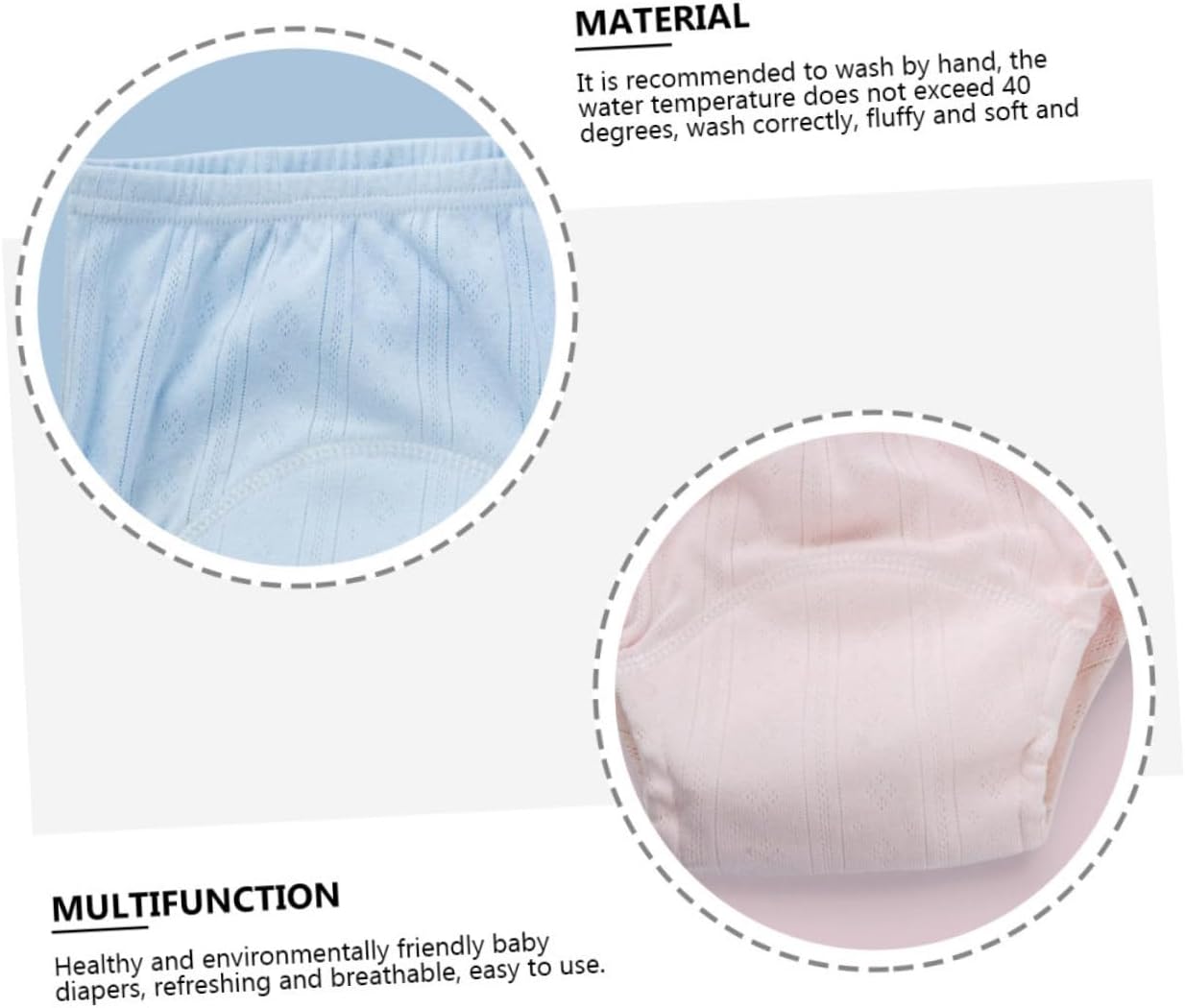 3pcs Training Pants for Potty Training Soft Cotton Underwear TPU Unisex Diaper