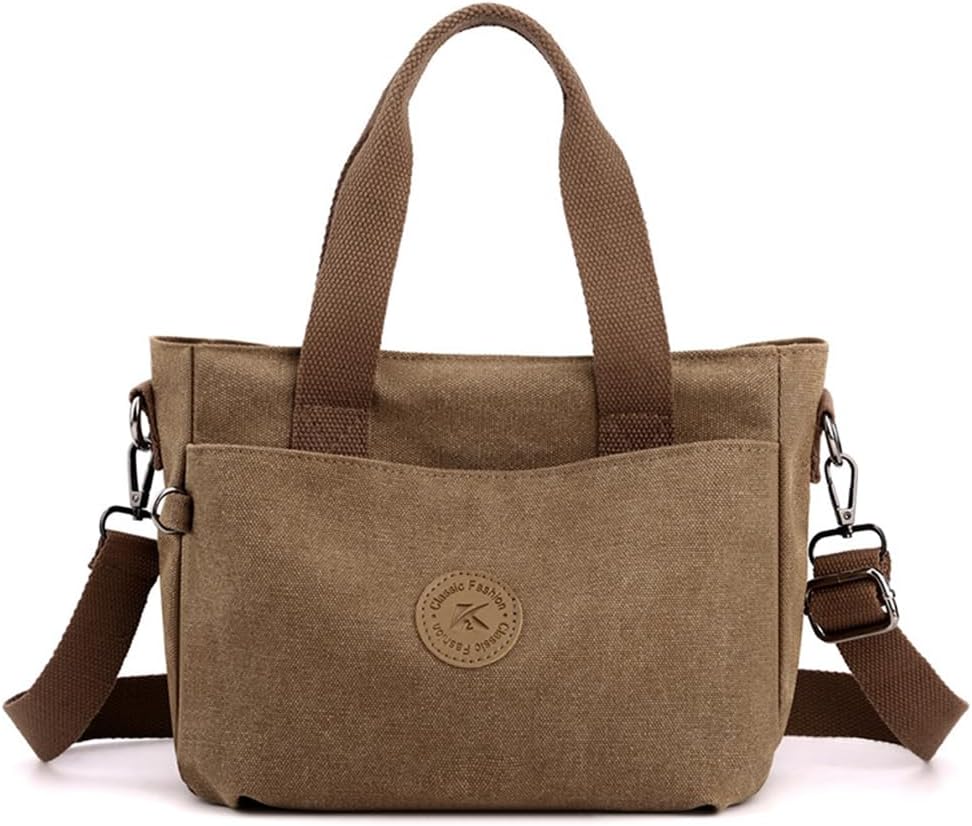 CORIOS Canvas Tote Handbag for Women - Casual Shoulder Bag with Multiple Pockets