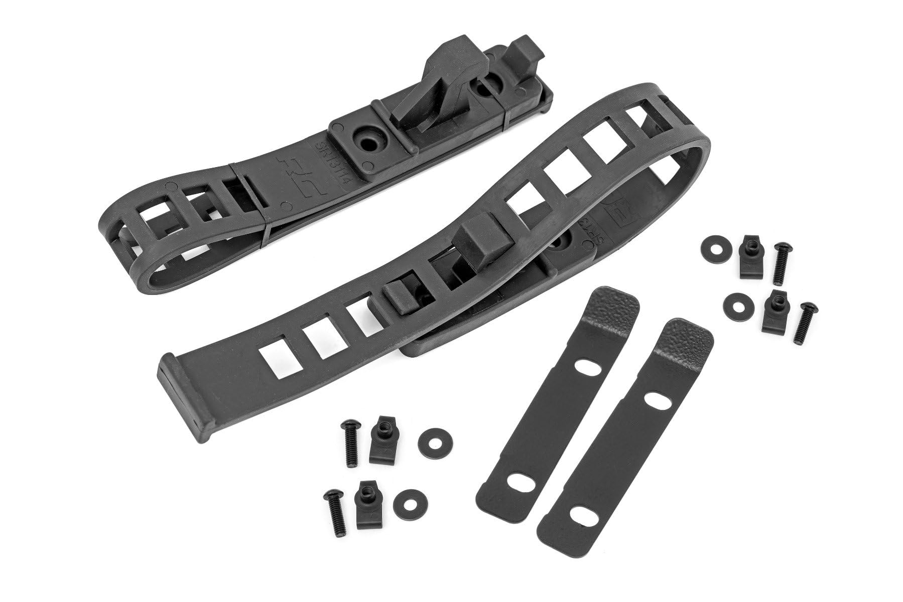 Rough Country Rubber Molle Panel Adjustable Clamp Kit 1/2" to 4-1/2" - 50 lb Capacity, Universal Fit, 2-Pack