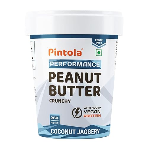 Pintola Coconut Jaggery Performance Series - Mantequilla de maní (crujiente) - 2.2 lbs Proteína vegana 28% de proteína Alta proteína y fibra