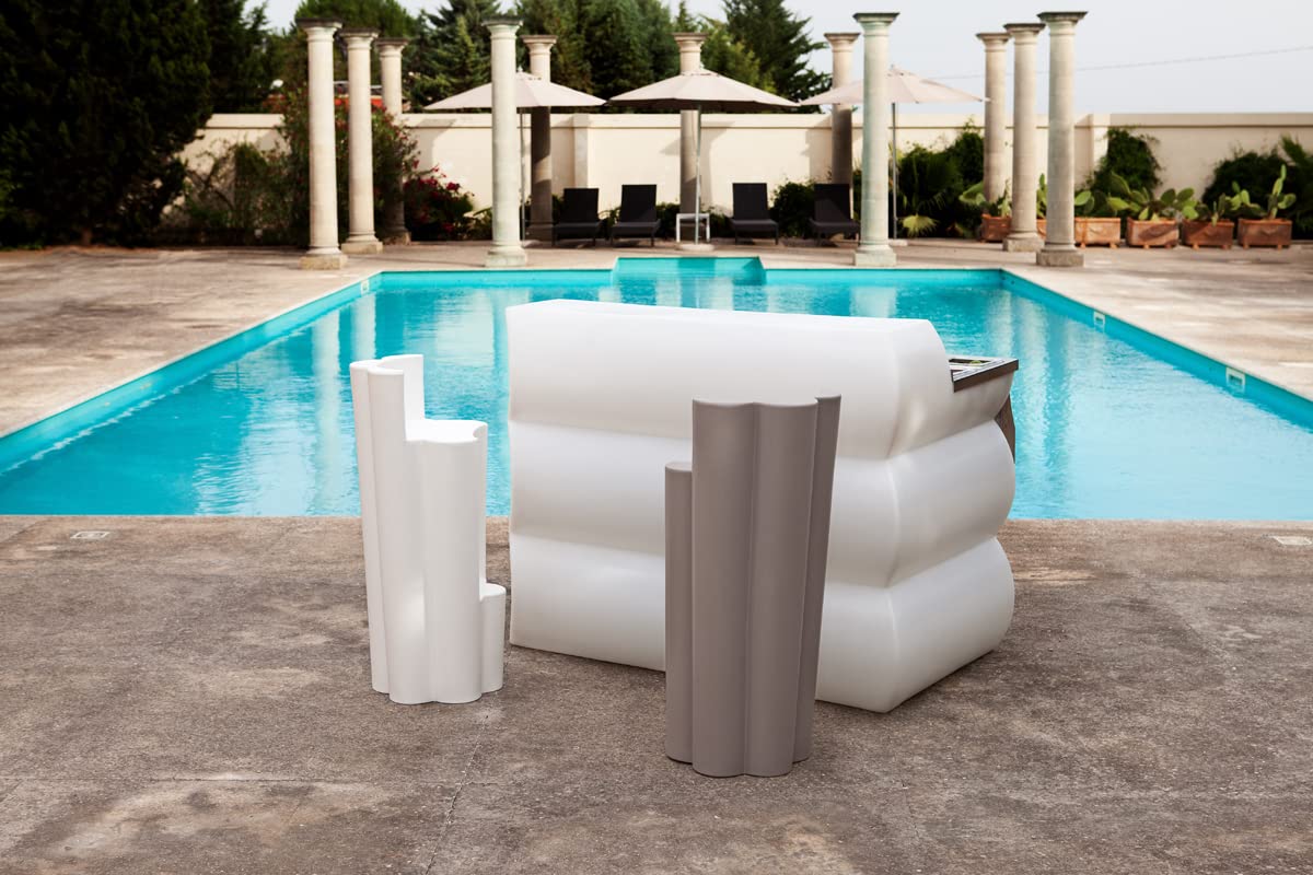 Kloris Bancone Bar Cassa Reception Desk mod. Clipper cm 145x88x110 h Bianco Made in Italy