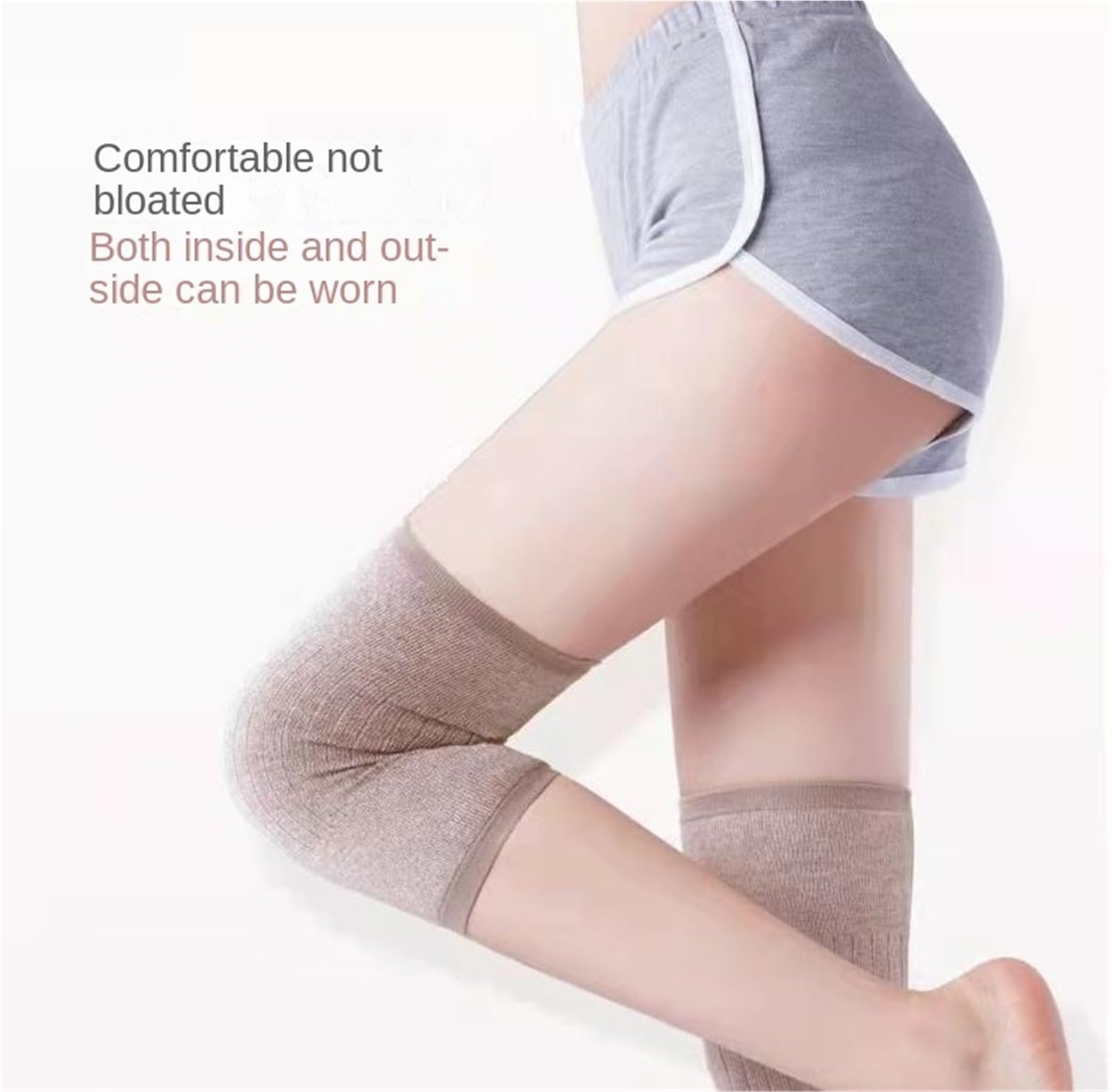 Kniebandage Knieschützer Unisex-Knieschützer, Warme Und Atmungsaktive Knieschützer, Geeignet for Skifahren, Tanzen Und Laufen Knieschoner Arbeiten(Black-Short,L)