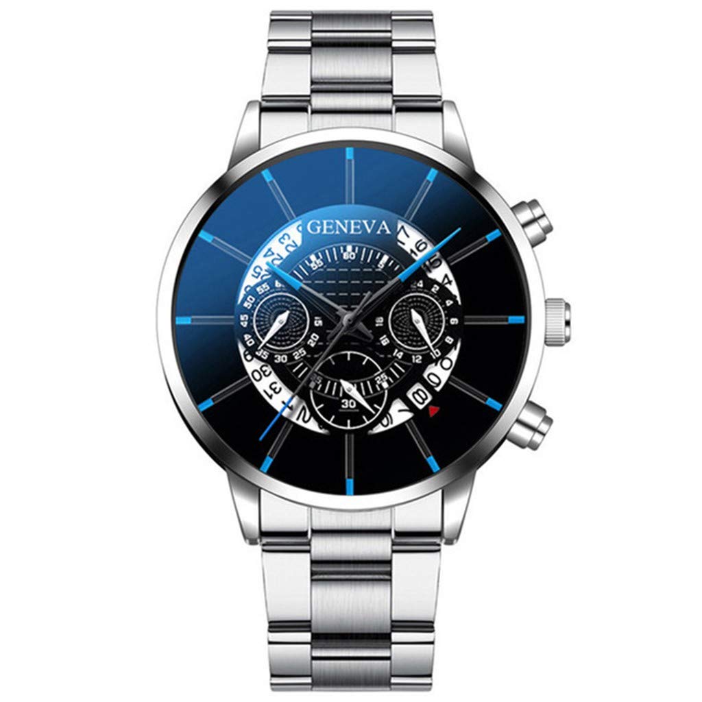 OTTATAT Popular Mens Watches,2020 Year Fashion Cool Unique Digital Literal Multi Layer Dial Men Quartz Mesh Belt Business Watch Gift Adjustable Strap Stainless Steel Wrist Watch (B082P3C8LD) Amazon Price History, Amazon Price Tracker