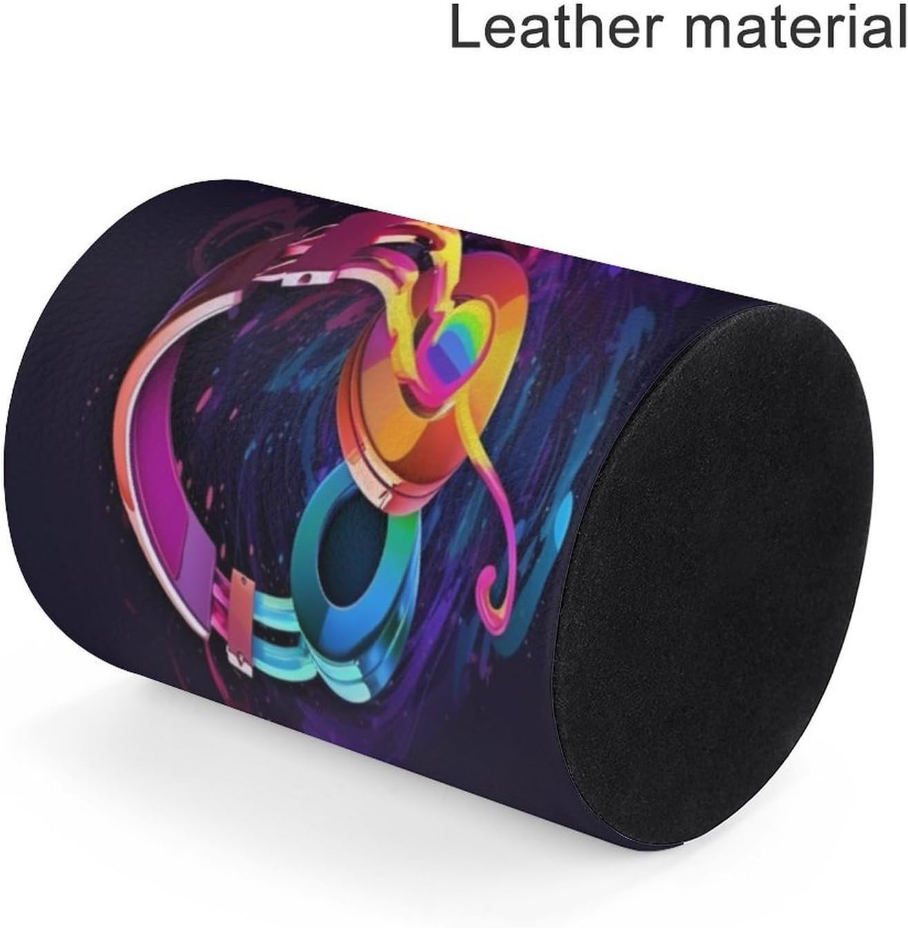 Gradient Music PU Leather Round Pen Holder for Home Office image 4