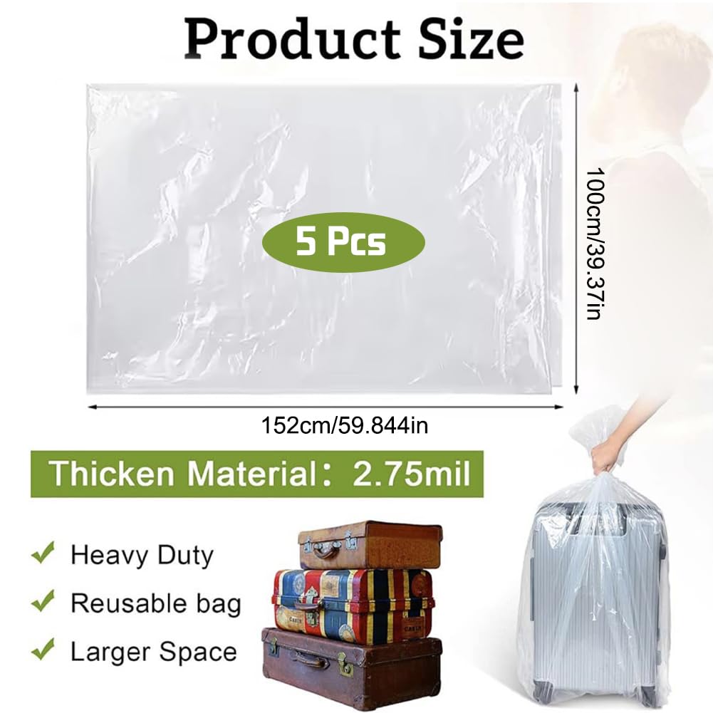 5 Sacs De Rangement Transparents 90x100cm | Protection Meubles Et Objets