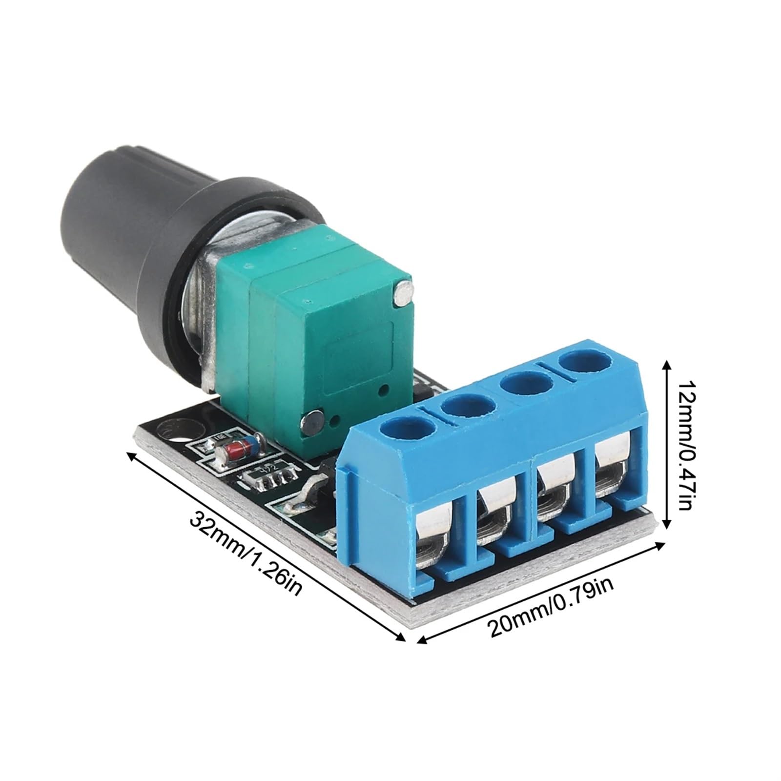 10A Spannungsregler 5-16V PWM DC Motor Drehzahlregler Stufenloser Drehzahlregler LED Dimmer Leistungsregler Motorregler