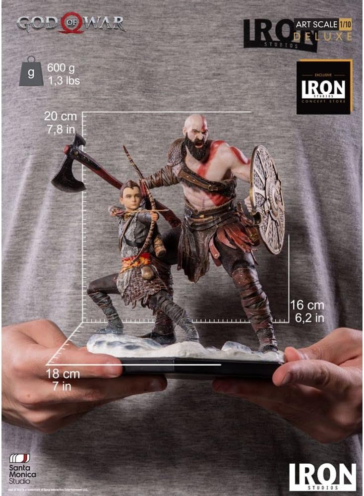 Up To 60% OFF Iron Studios Collectible Action Figure - Kratos and Atreus Deluxe Art Scale 1/10 God of War