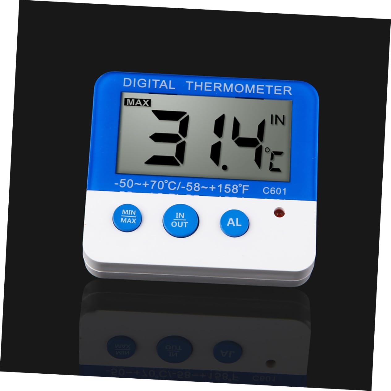 VICASKY 3 Pezzi Termometro per Interni ed Esterni con Allarme Temperatura Alta Bassa Display LED Unità Sensore Temperatura e Umidità Bianco e Blu