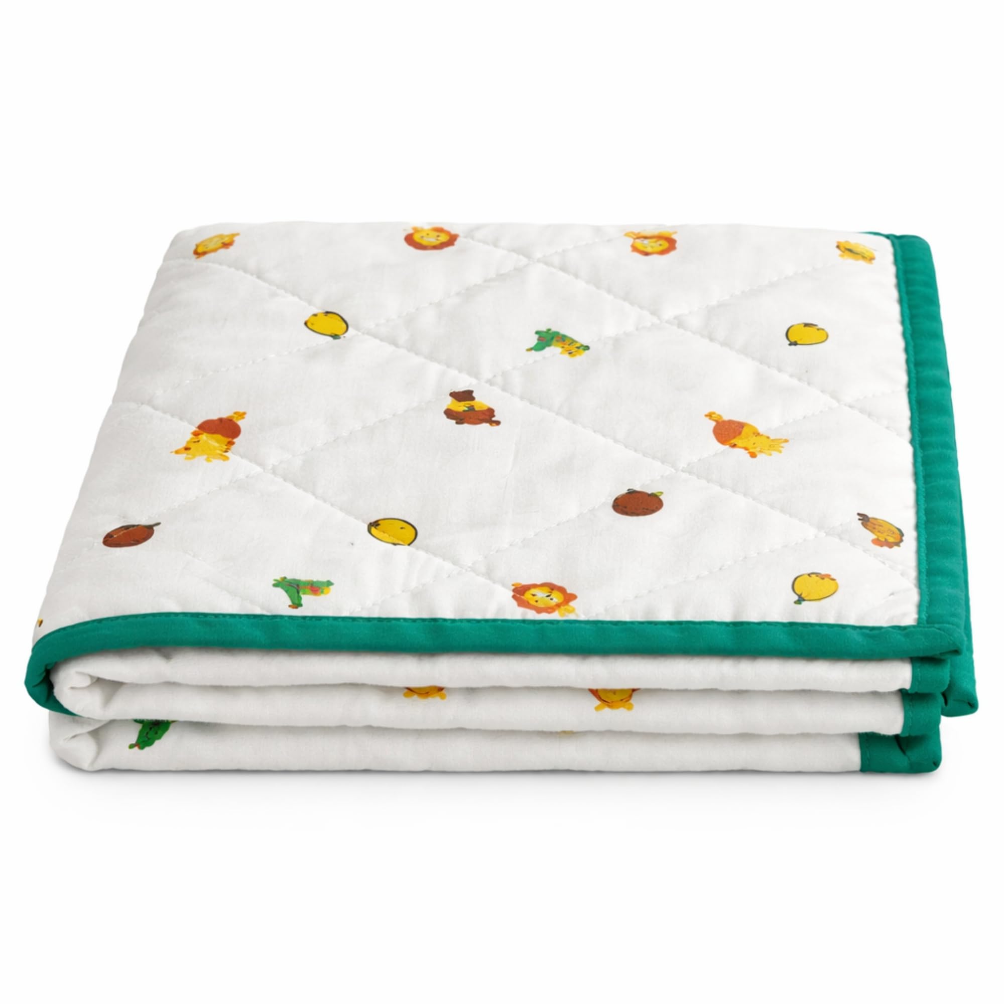 3-Layer Soft Muslin Cotton Baby Blanket 0–2 Years | Breathable All-Season Quilted Blanket | Muslin Swaddle for New-Born Baby| Jungle Friends-image-20