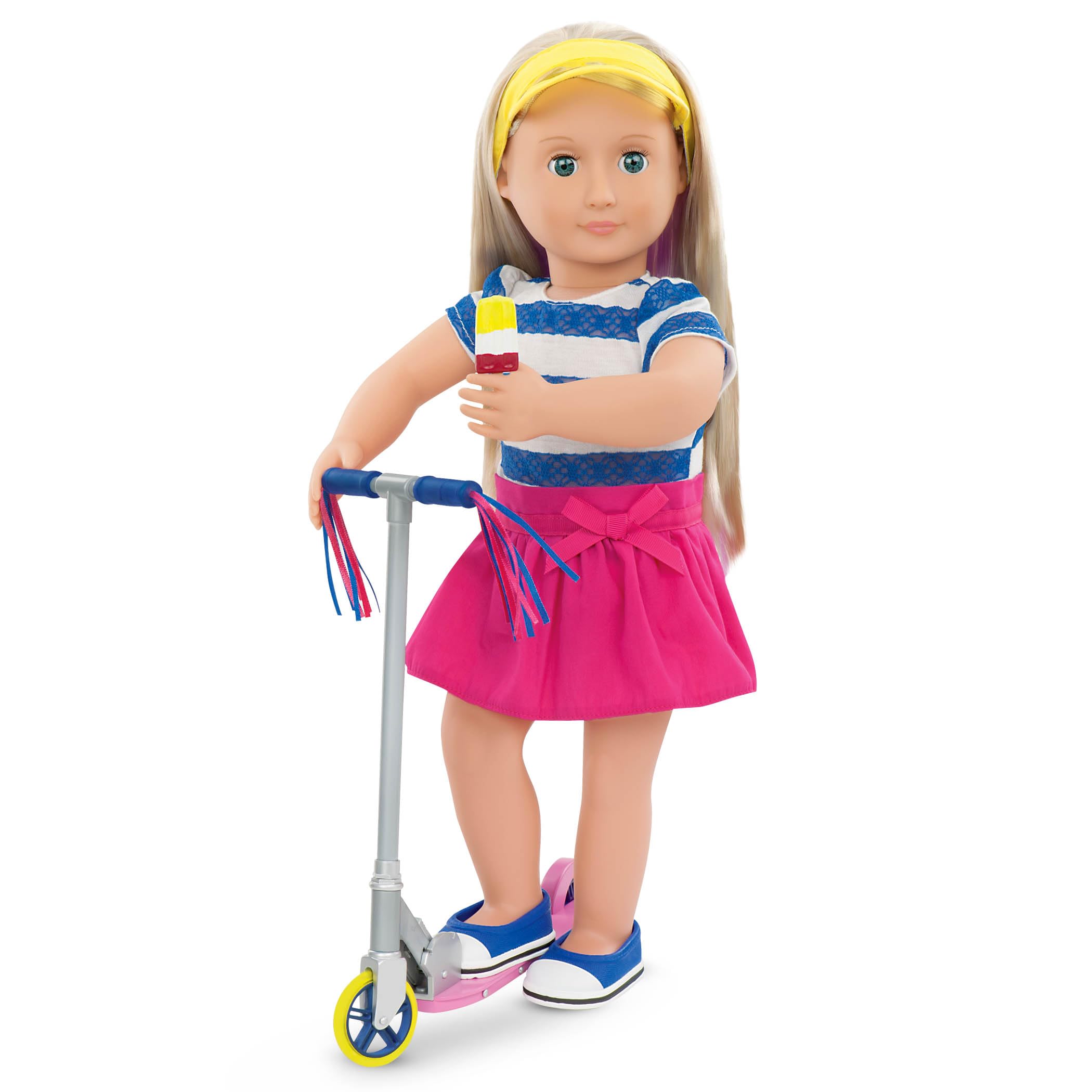 Our Generation - Cute to Scoot - 46 cm Puppenkleidung - Sportliches Outfit - Scooter Zubehör - Oberteil & Rock - Spielzeug für Kinder ab 3 Jahren