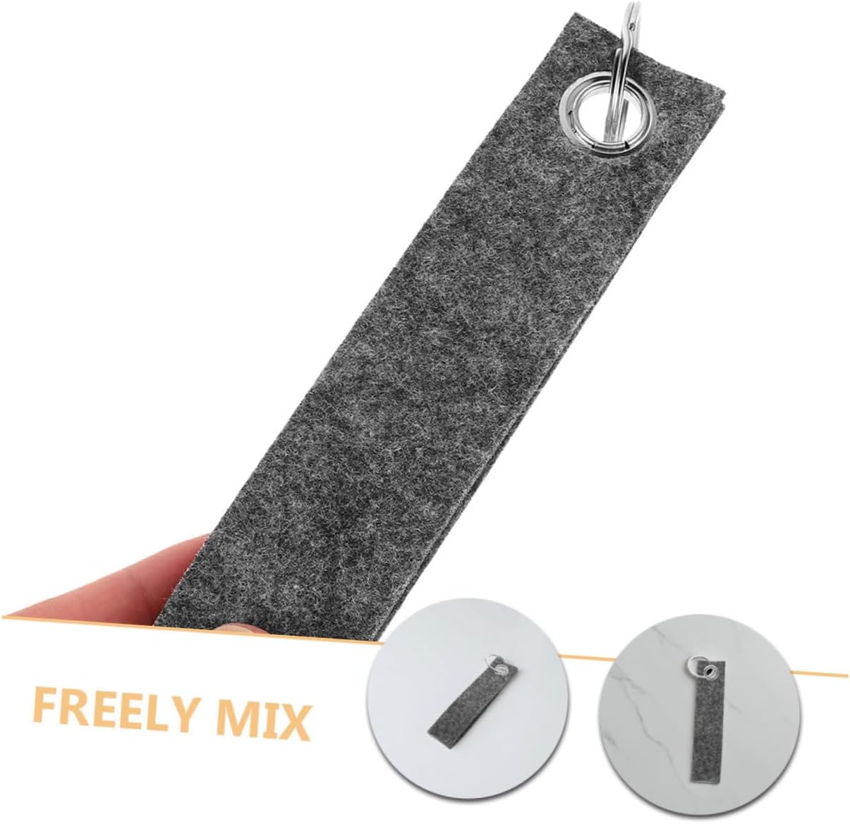 STOBOK 100pcs Minimalist Felt Keychain Blanks DIY Keyring Tags Handmade Craft Keychains for Decor and Charm Projects