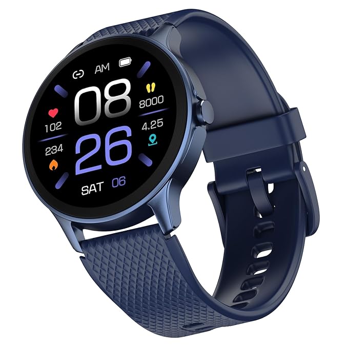 Noise Arc 1.38″ Advanced Bluetooth Calling Smart Watch, 550 NITS Brightness, 100 Sports Modes, 100+ Watch Faces, 7-Day Battery, IP68 (Midnight Blue) at Rs. 1299