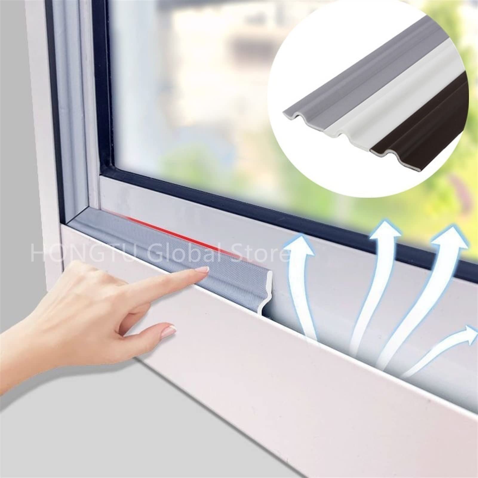Cinta autoadhesiva 4M-40M Tira de sellado de ventanas Espuma acústica blanca for puertas corredizas Ventanas Sello de algodón insonorizado a prueba de viento Espacio for puertas Espuma acústica('Grey,