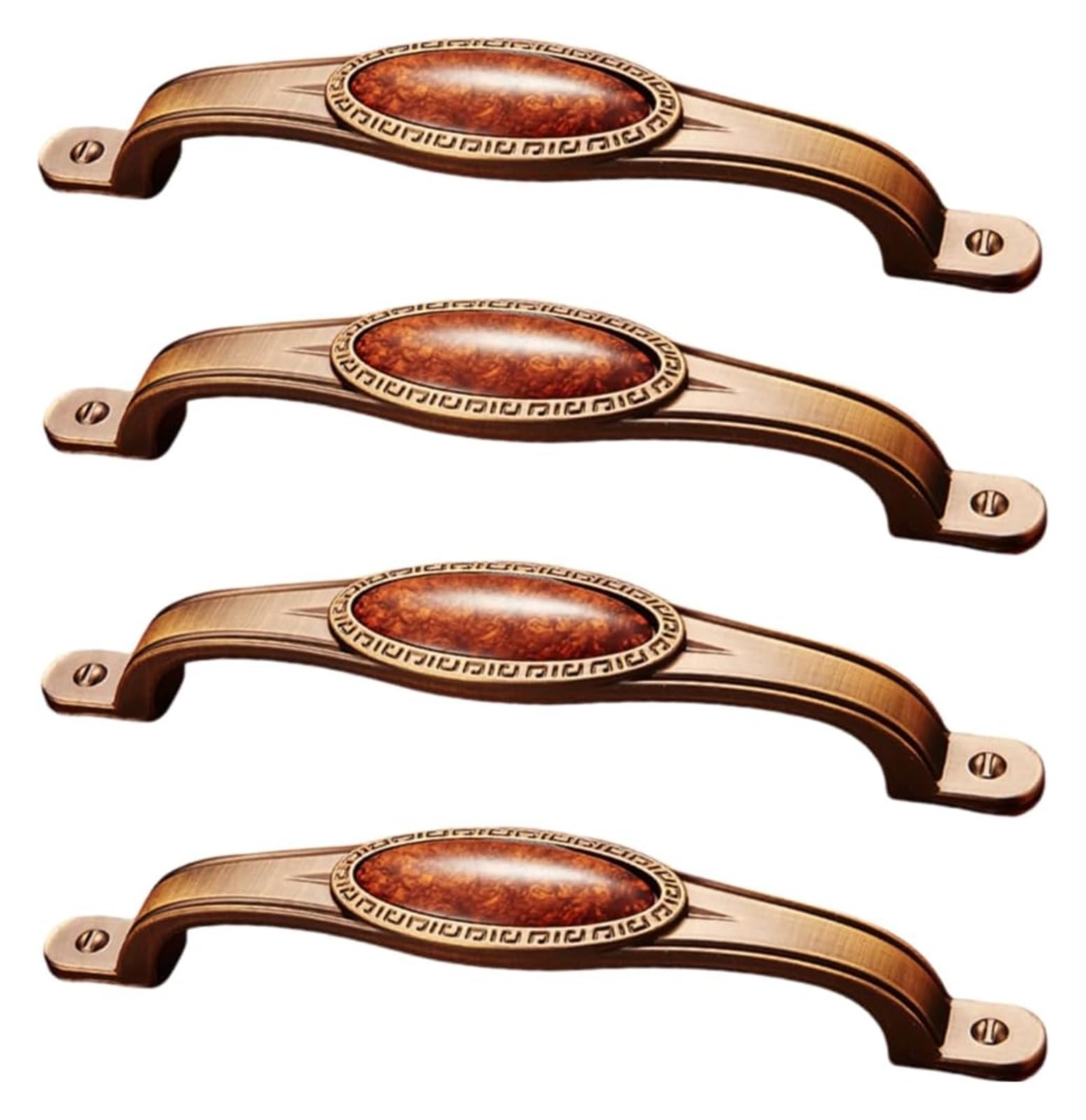 Nlqcsxwep 128Mm Cat's Eye Zinc Alloy Cabinet Bow Handle, Zinc Alloy And Ceramic Cabinet And Drawer Handles Pack Of 4 Multicolor(128Mm Cat's Eye)