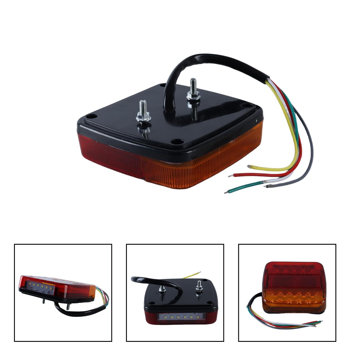 Ludom 2 Luces De Remolque, Luces Traseras De 12 V, Luces Traseras Universales Para Remolques, Tractores, Camiones, Barcos Y Vehículos Recreativos.