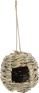 Yardwe straw bird nest outdoor decor outdoor bird cage out door decor outside hummingbird nesting house Hand Woven Hummingbird Houses Bird Breeding Nest Grass Nest Natural Birdhouse pet