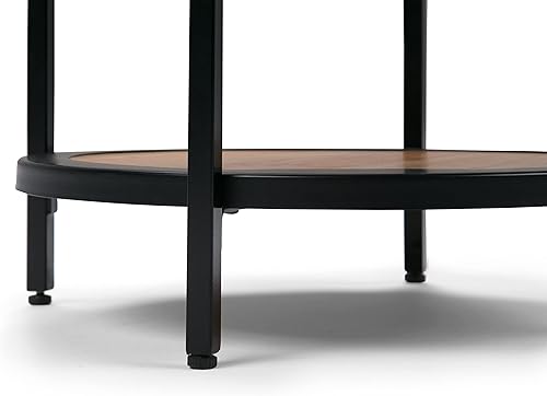 Miniatura 8 de SIMPLIHOME Jenna - Mesa auxiliar redonda de metal industrial de 18 pulgadas de ancho, color natural para sala de estar y dormitorio